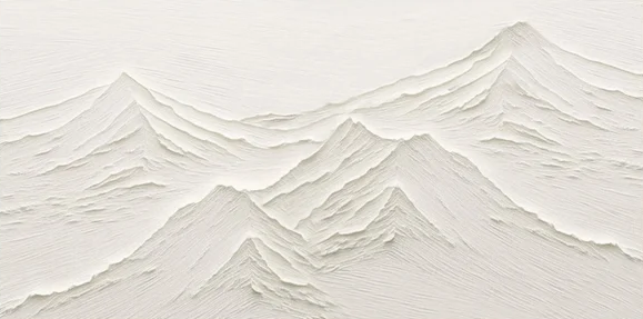 Serene Abstract White Mountain Painting for Modern Interiors #MM168