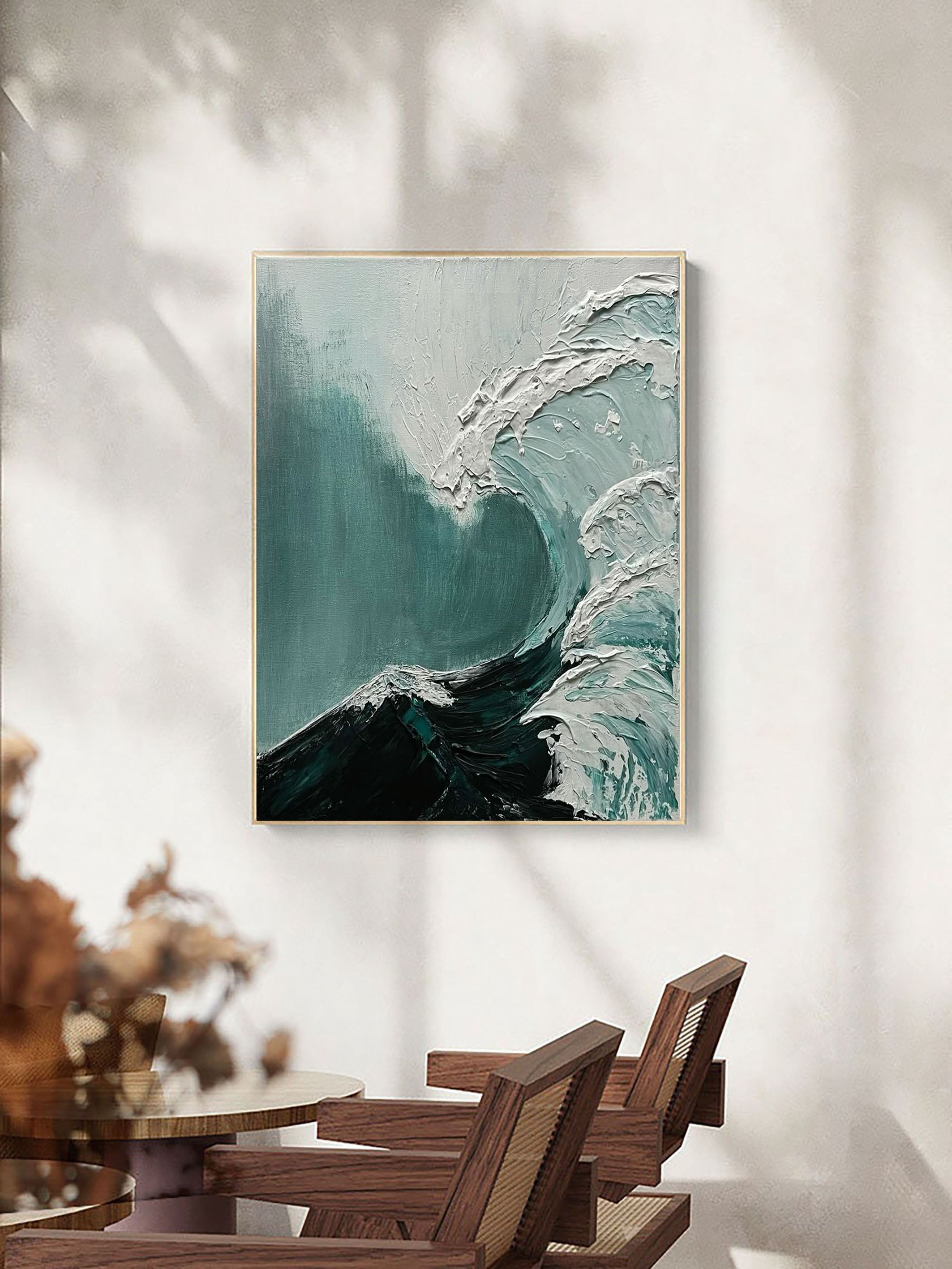 Majestic Sea Wave Canvas Ocean Abstract Wall Art #OP001