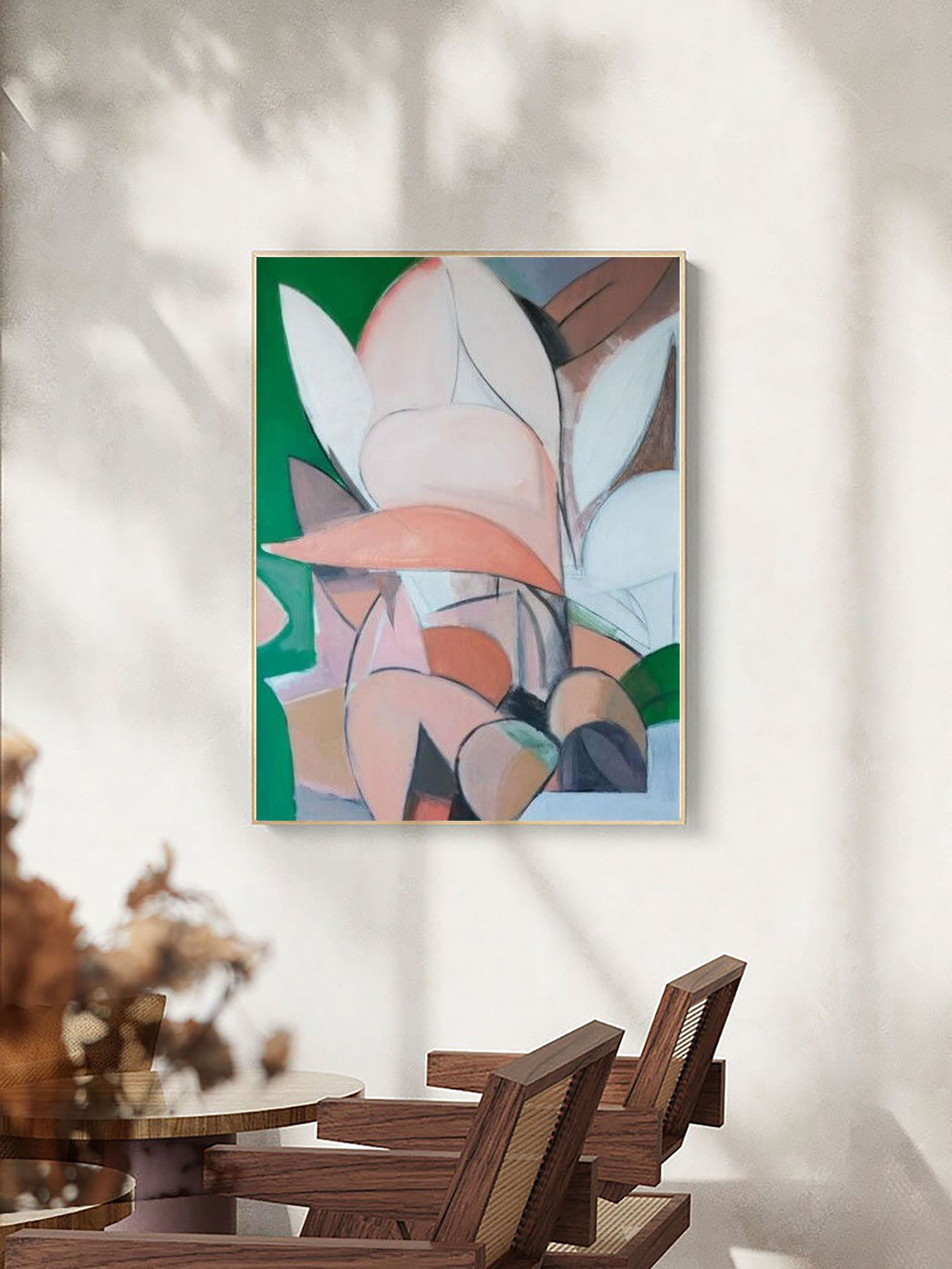 Dynamic Multi-Toned Abstract Painting for Elegant Homes #MC010