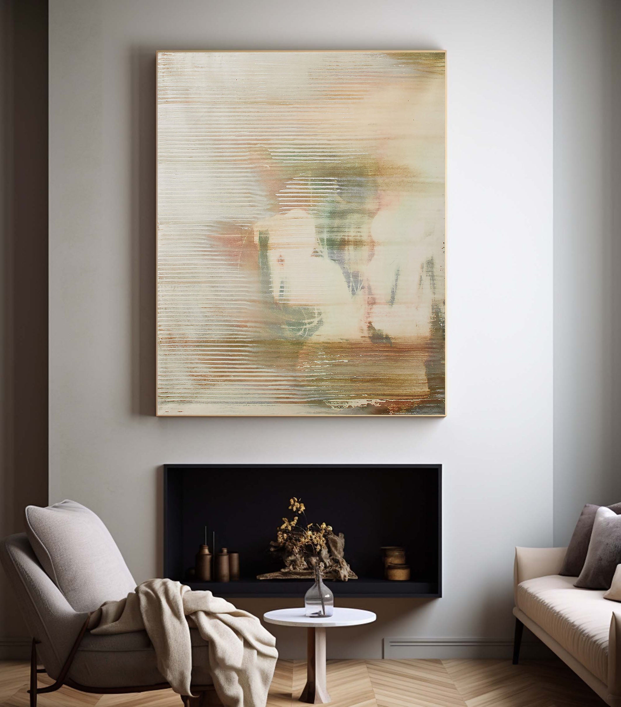 Atmospheric Abstract With Soft Colors, Modern Minimalist Style #MM353