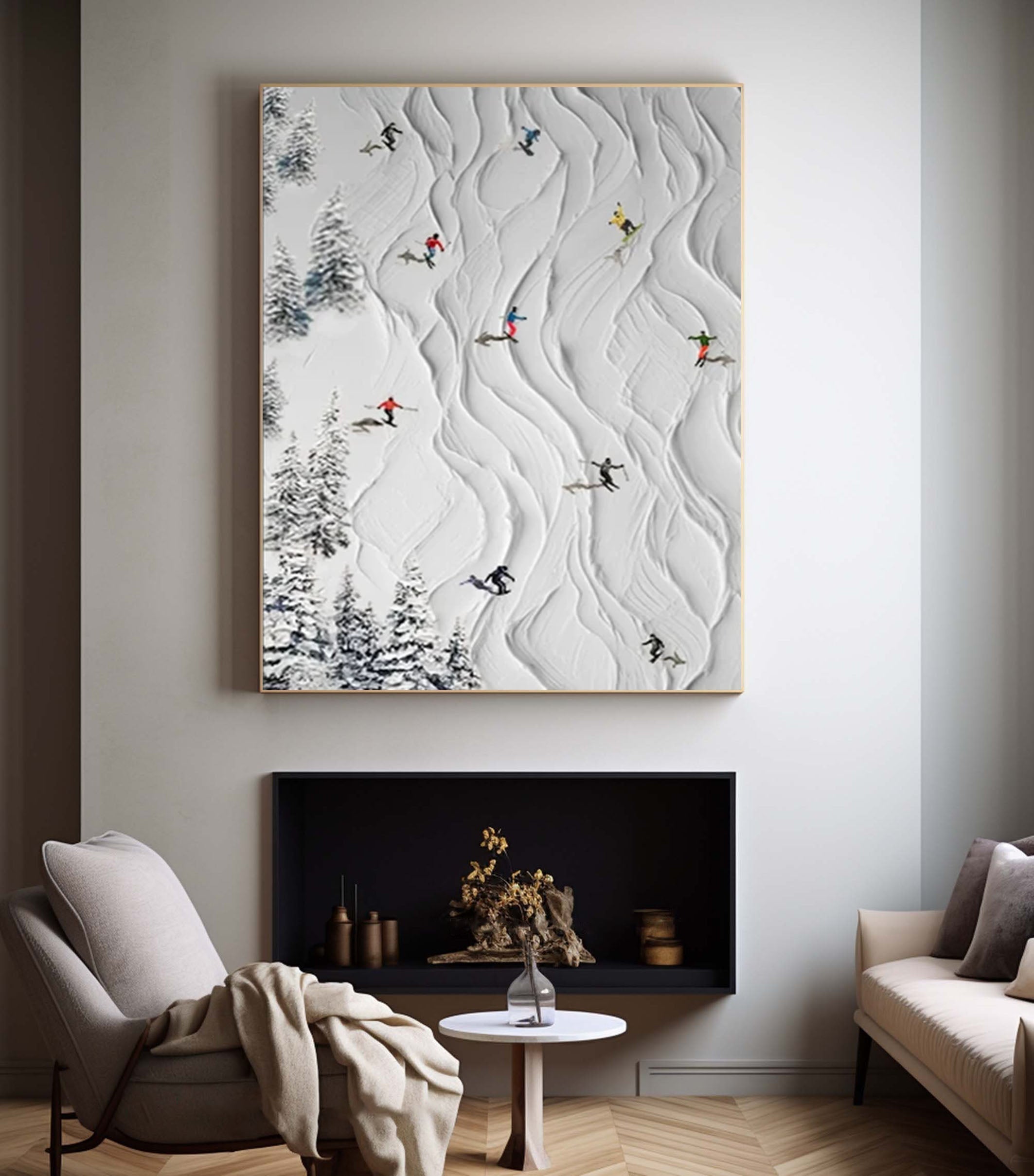 Modern Skiing Wall Art for Contemporary Homes Decor #SPA005