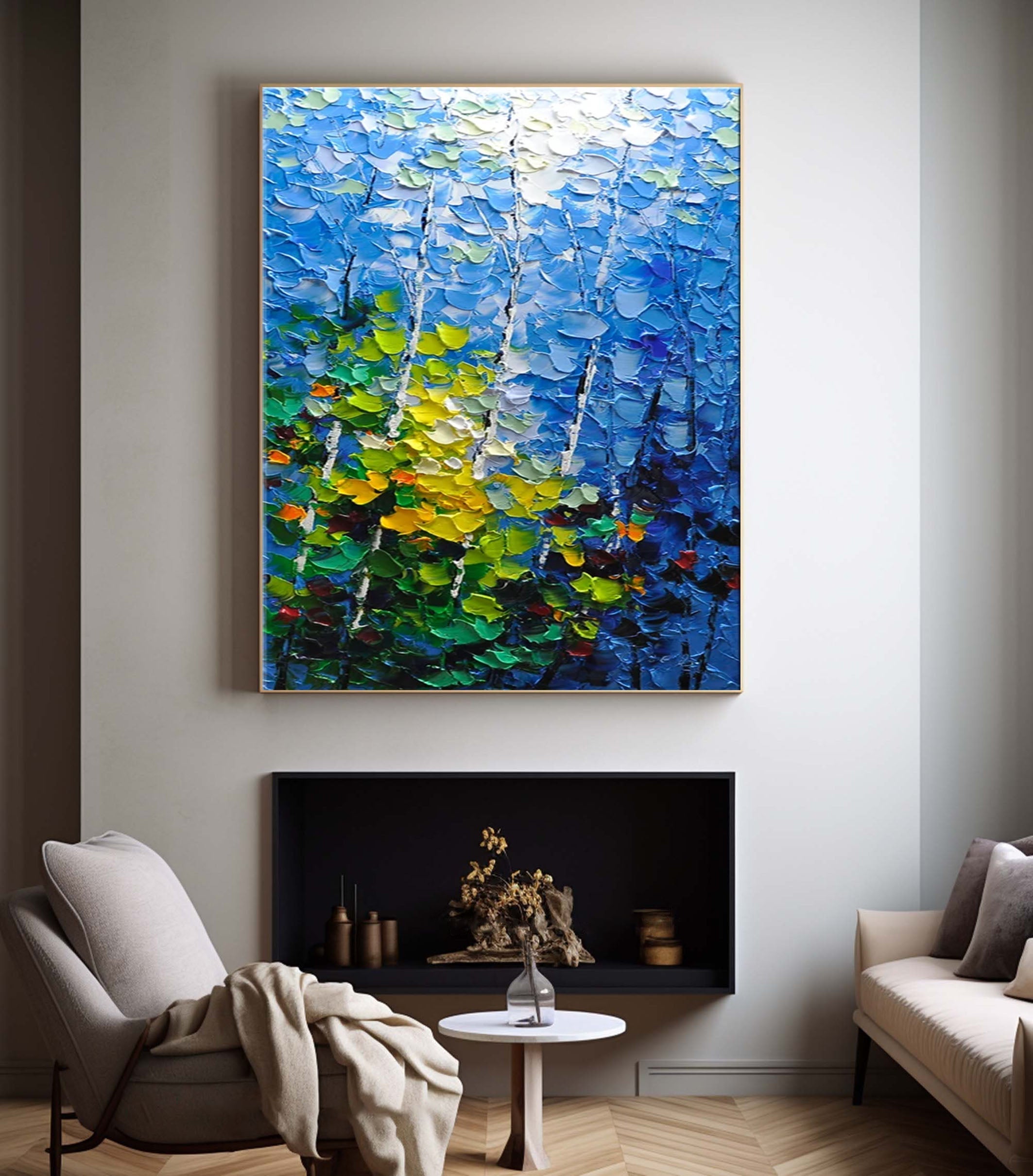 Vibrant Abstract Colorful Painting for Modern Interiors #FB023