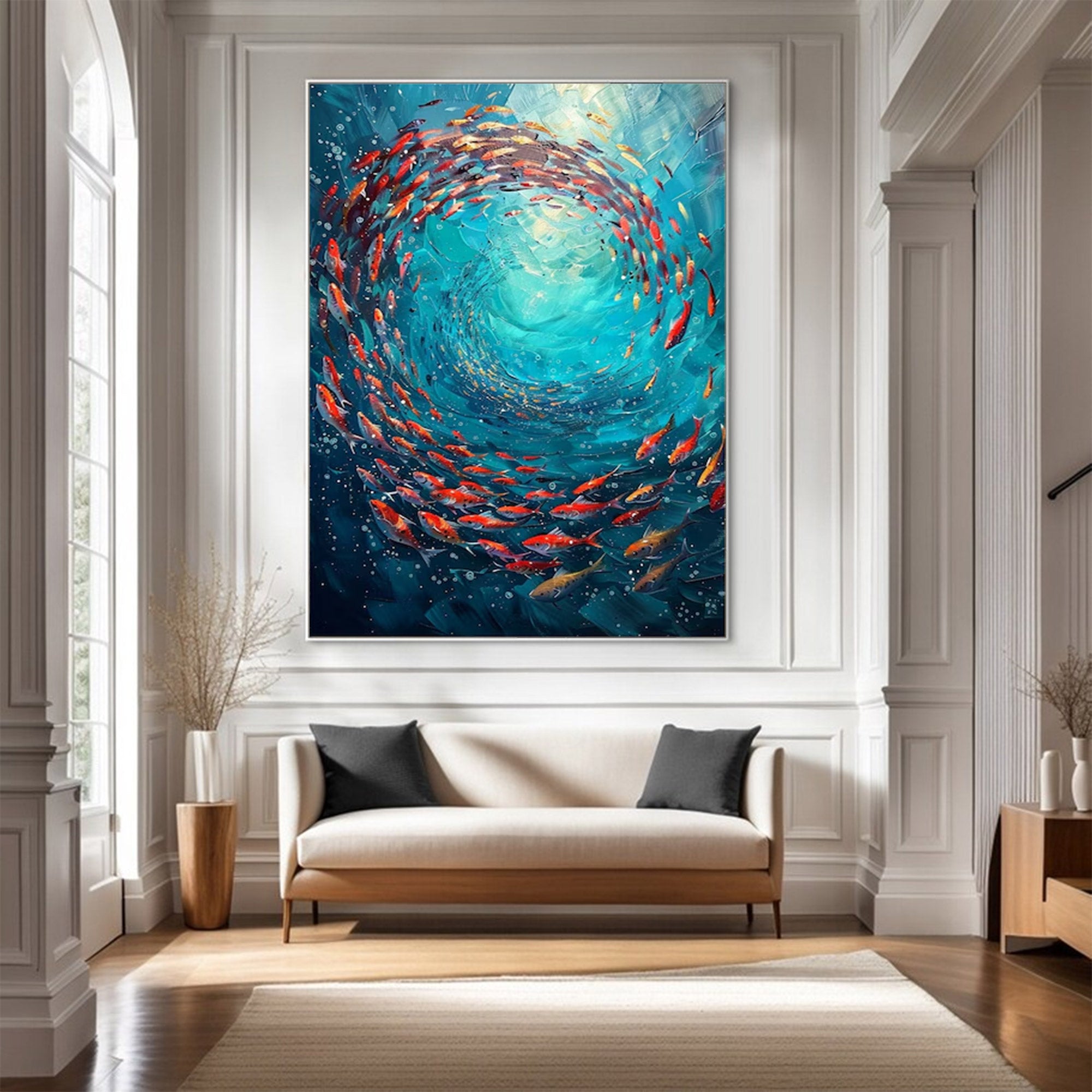Large Contemporary Marine Life Art | KelorArt #AG 150