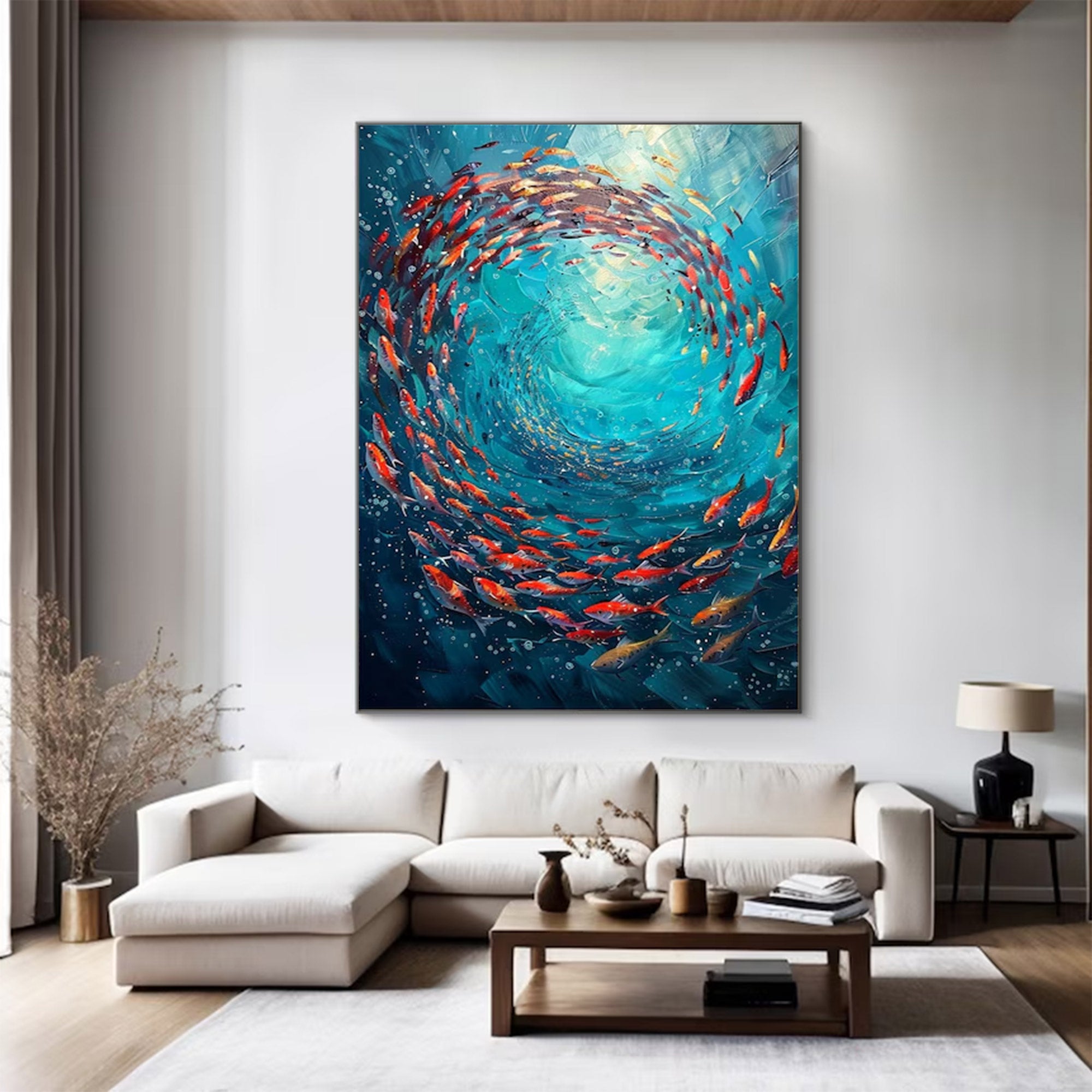 Large Contemporary Marine Life Art | KelorArt #AG 150