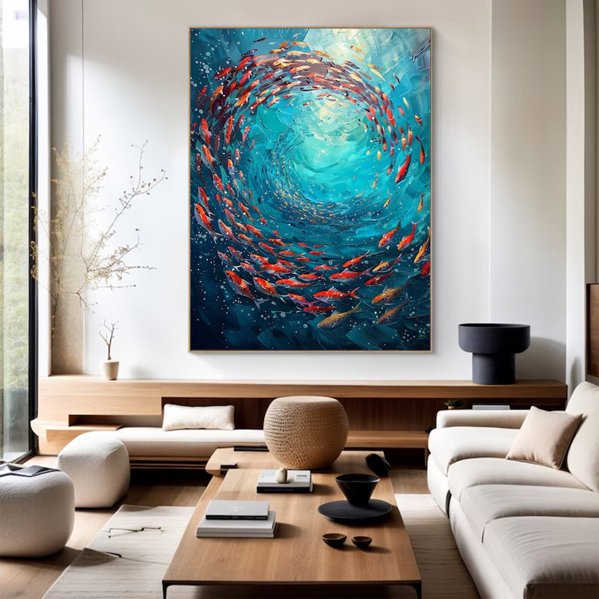 Large Contemporary Marine Life Art | KelorArt #AG 150