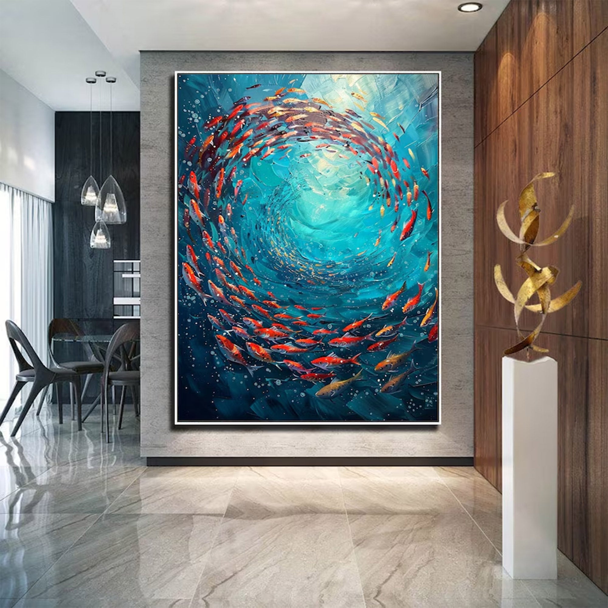 Large Contemporary Marine Life Art | KelorArt #AG 150
