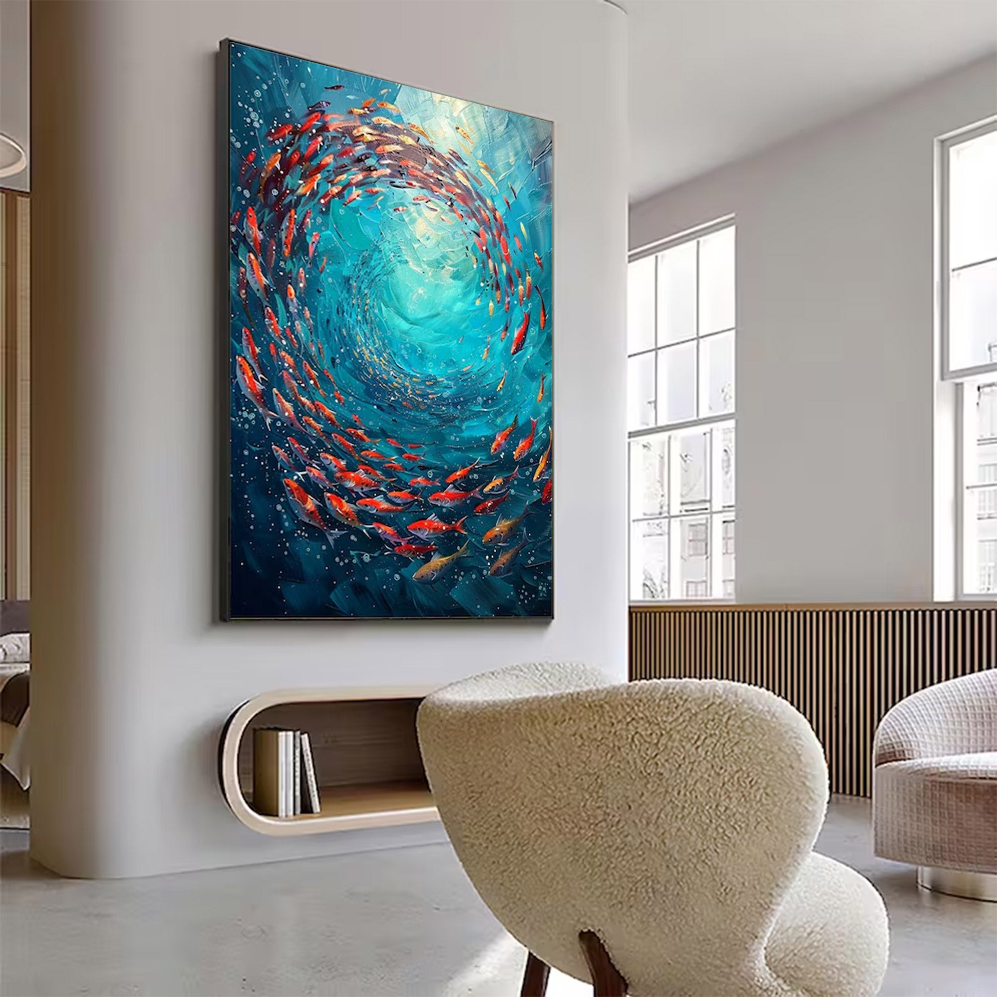 Large Contemporary Marine Life Art | KelorArt #AG 150