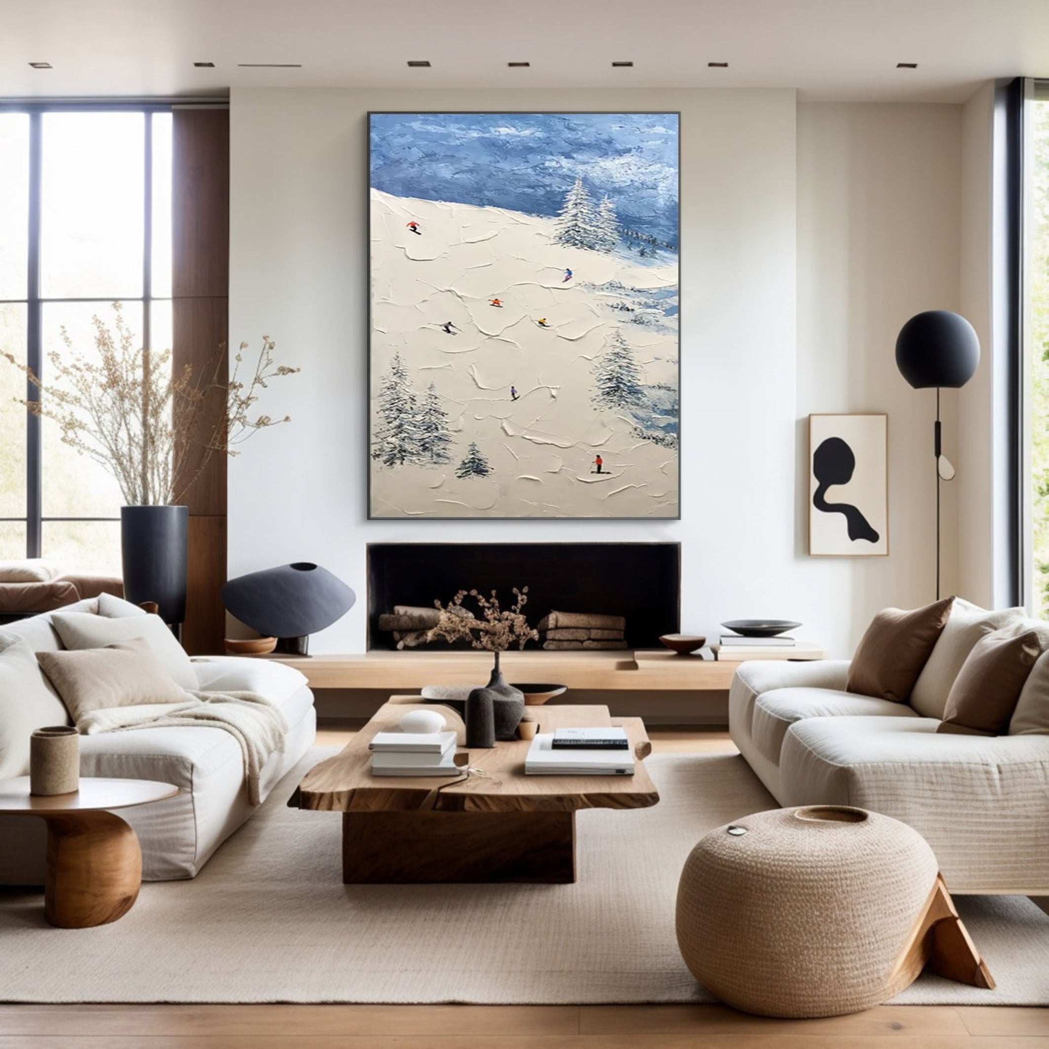 Winter Sports Wall Art for Contemporary Living Rooms #SPA007