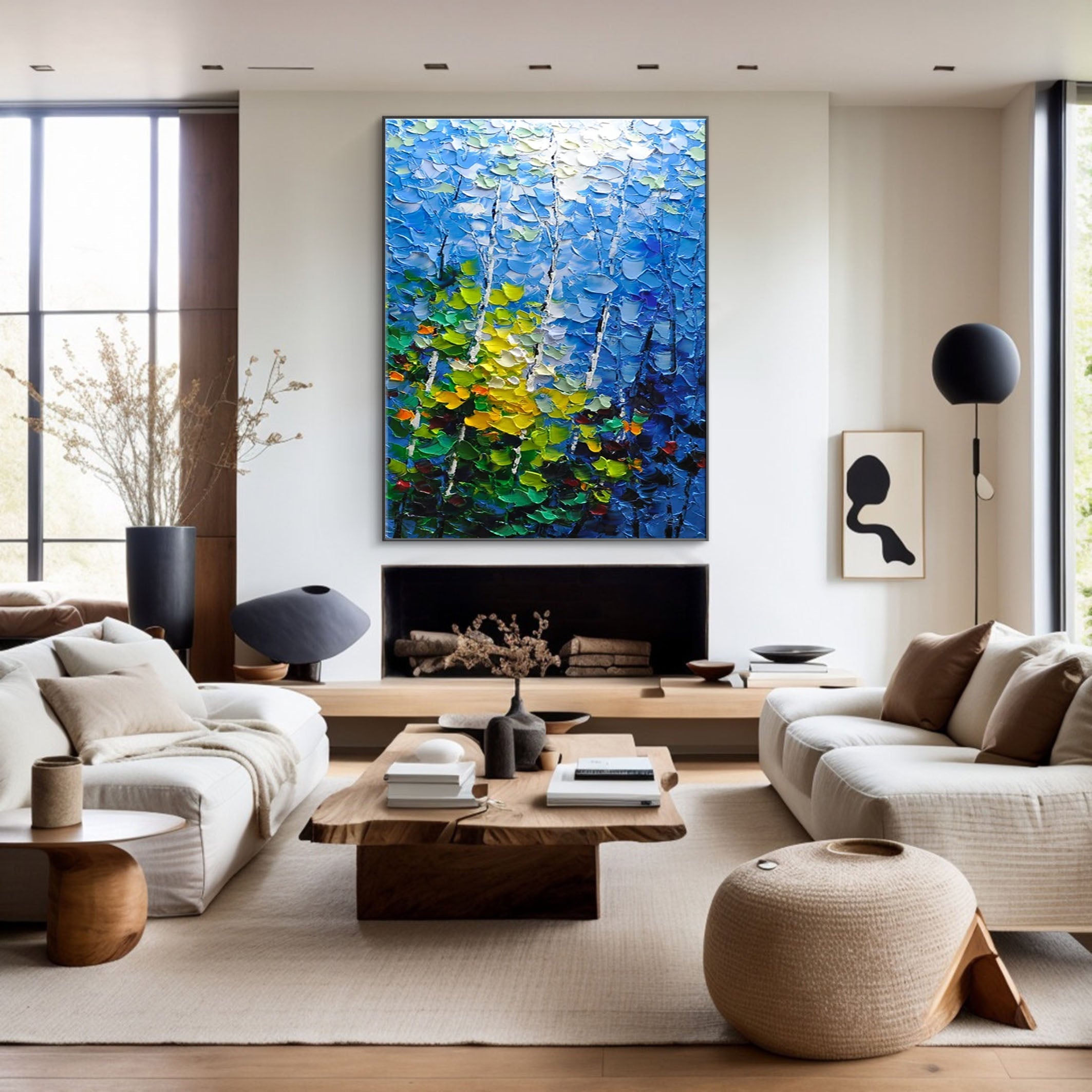 Vibrant Abstract Colorful Painting for Modern Interiors #FB023