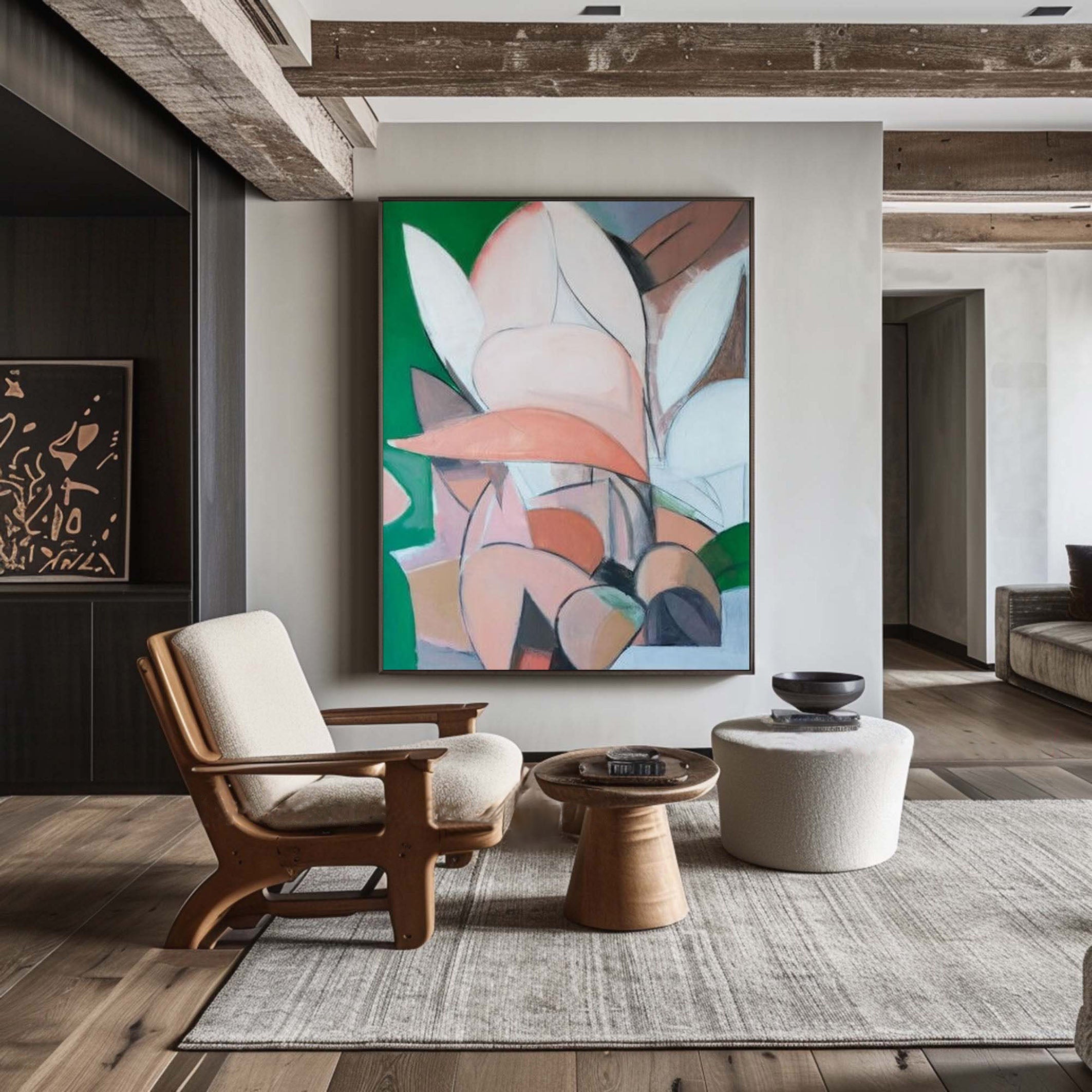 Dynamic Multi-Toned Abstract Painting for Elegant Homes #MC010