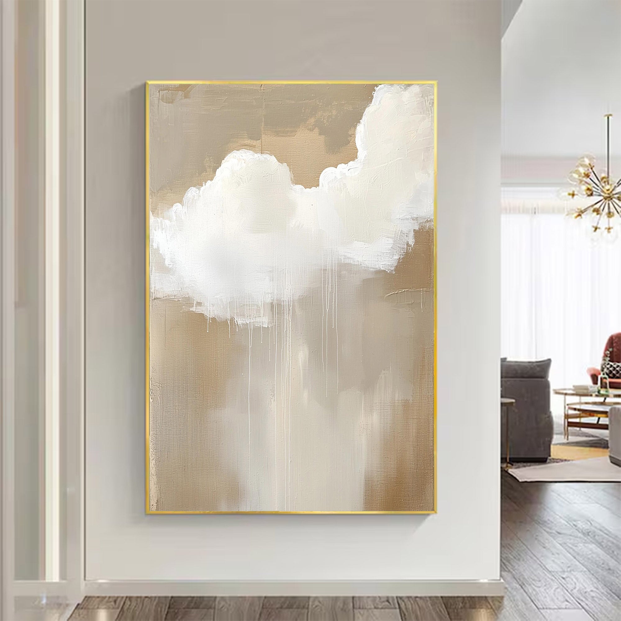 Minimalist Cloud Painting, Large | KelorArt #AG 122