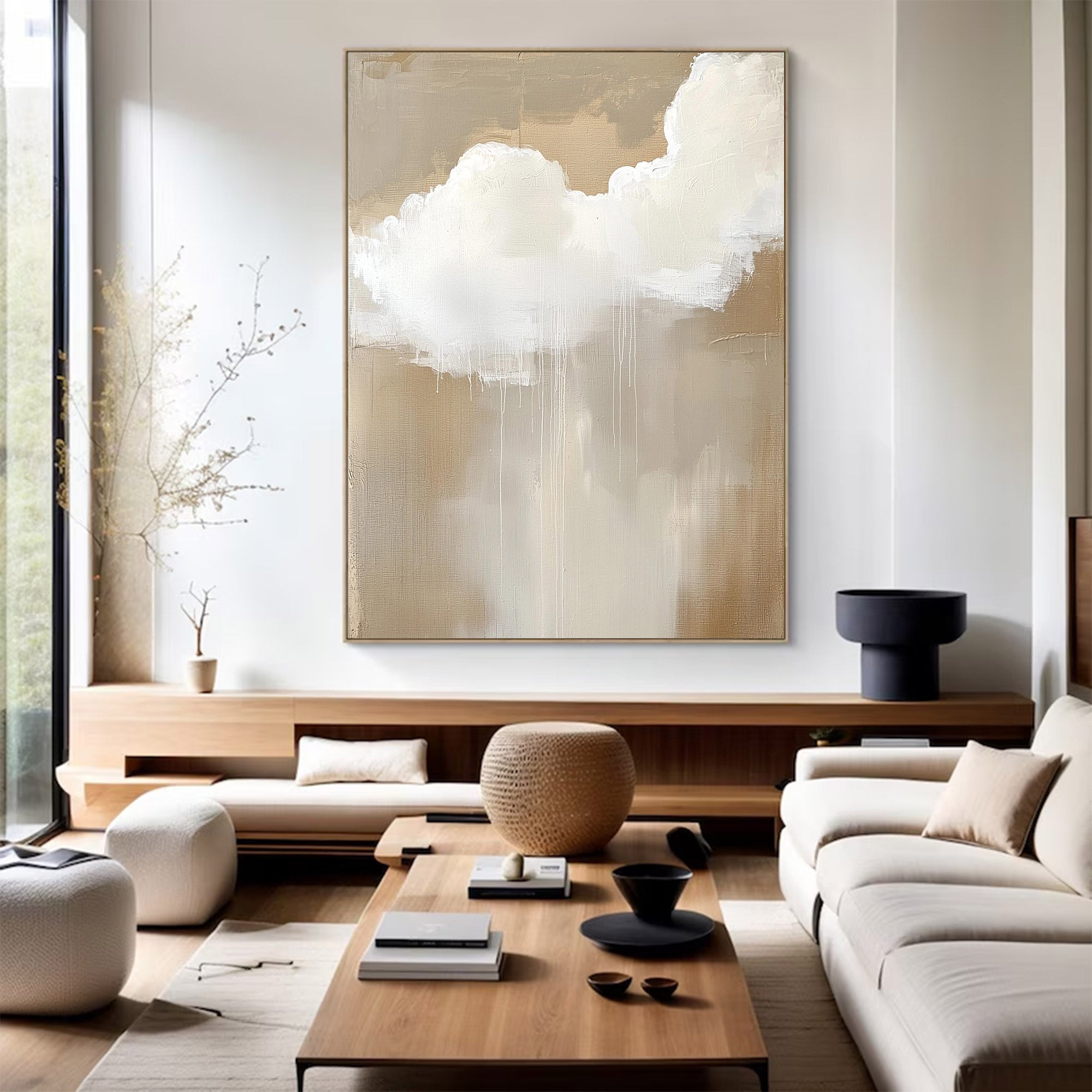 Minimalist Cloud Painting, Large | KelorArt #AG 122