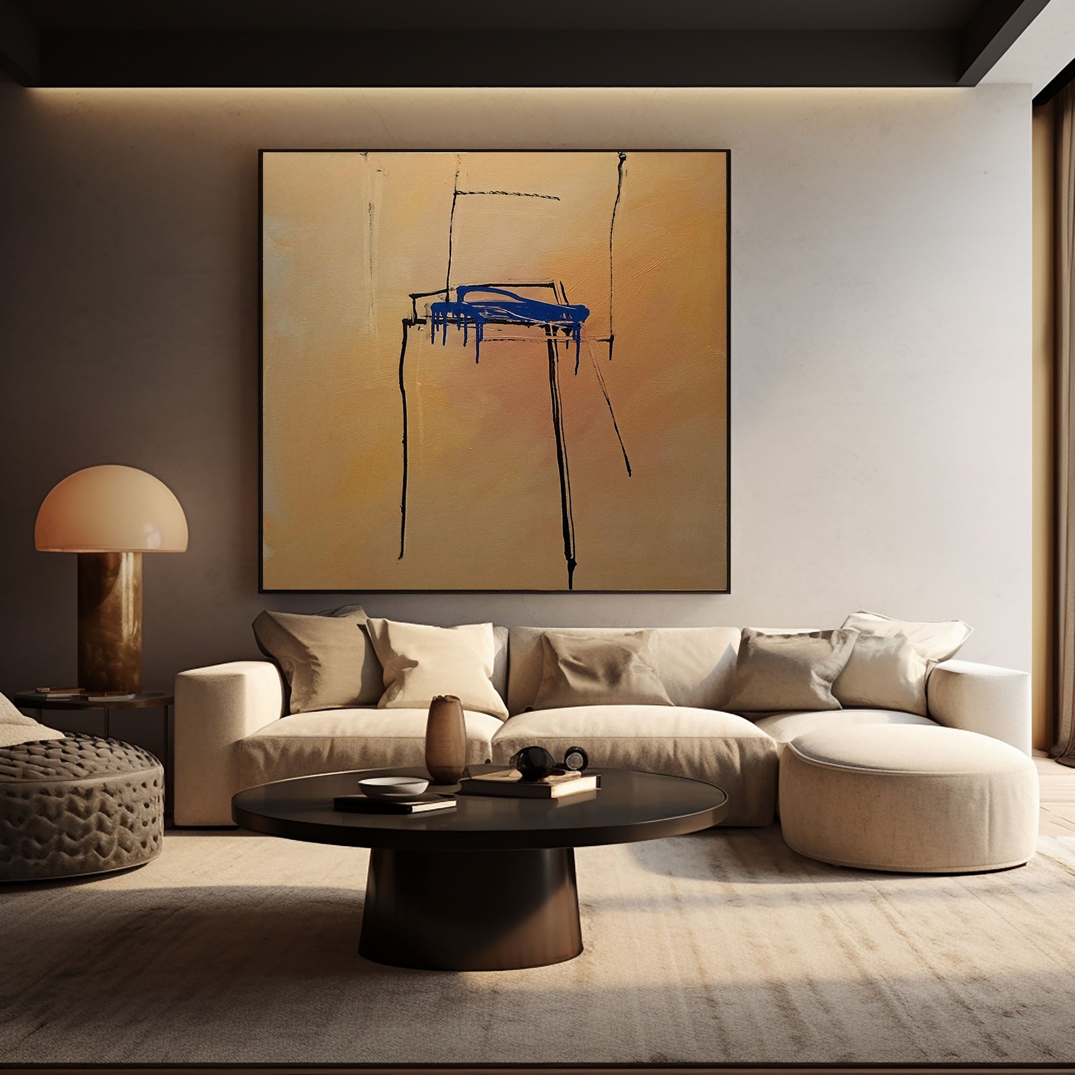 Modern Abstract Chair Painting Elegant Home Decor #MM076