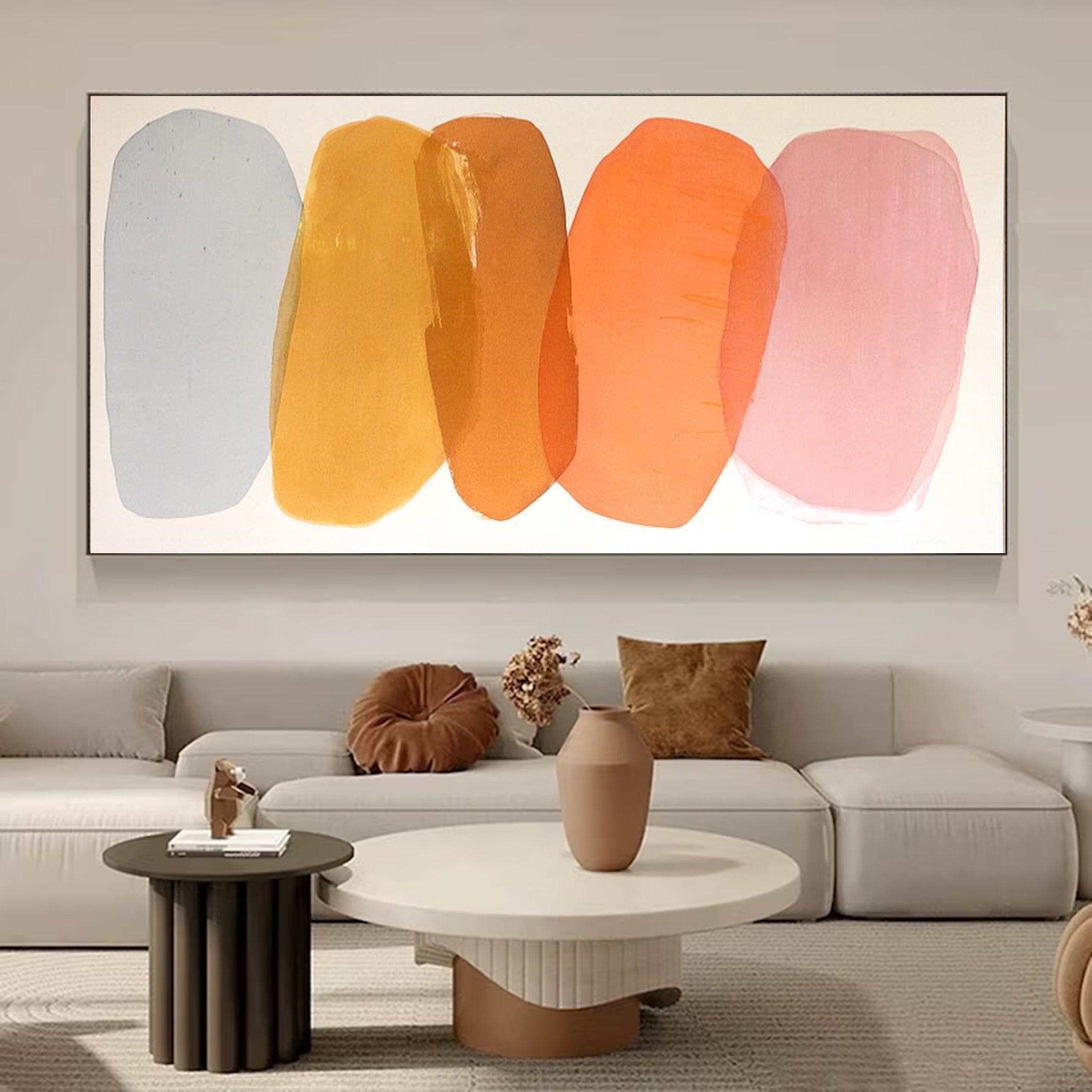 Soft Color Abstract Art Serene and Stylish Wall Art #AB012