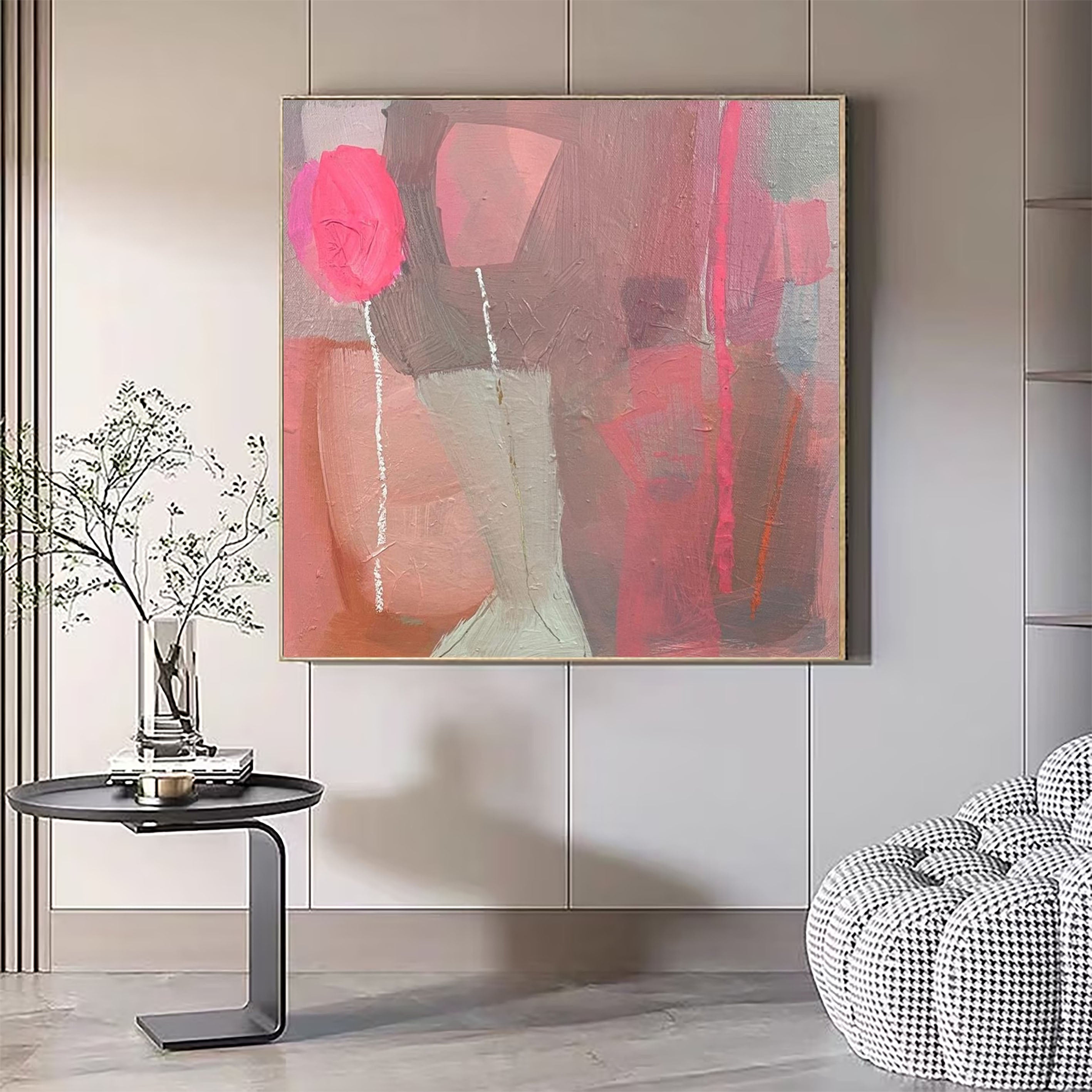 Vibrant Mid Century Abstract Wall Art Modern Home Decor #MC007