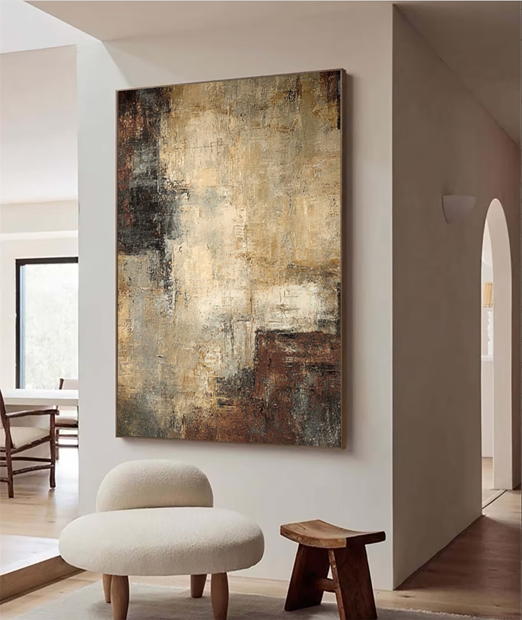 Modern Textured Painting Elegant Abstract Piece #AG 048