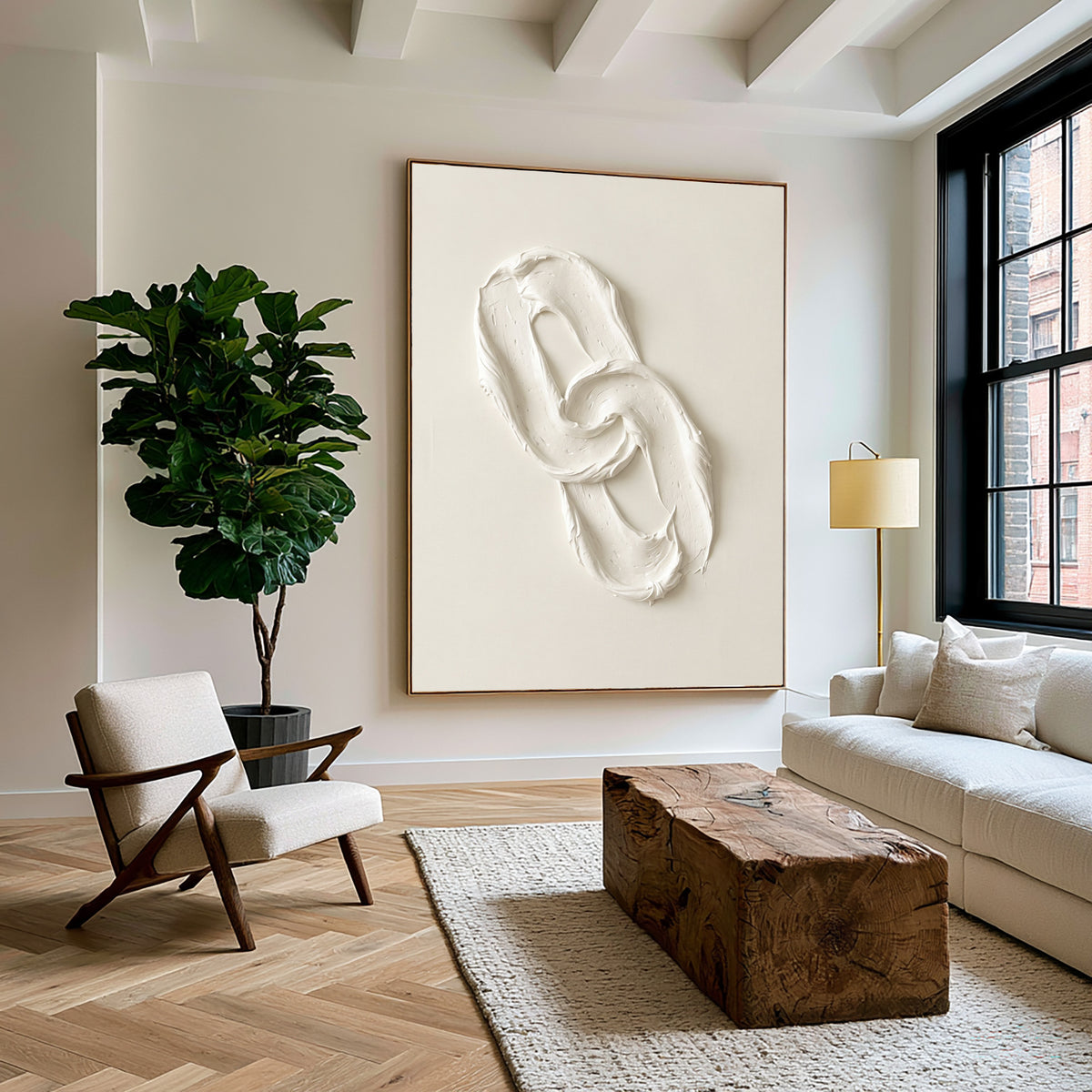 Between Movement And Stillness Large White Textured Abstract Wall Art Sculptural Relief Minimalist Contemporary Artwork