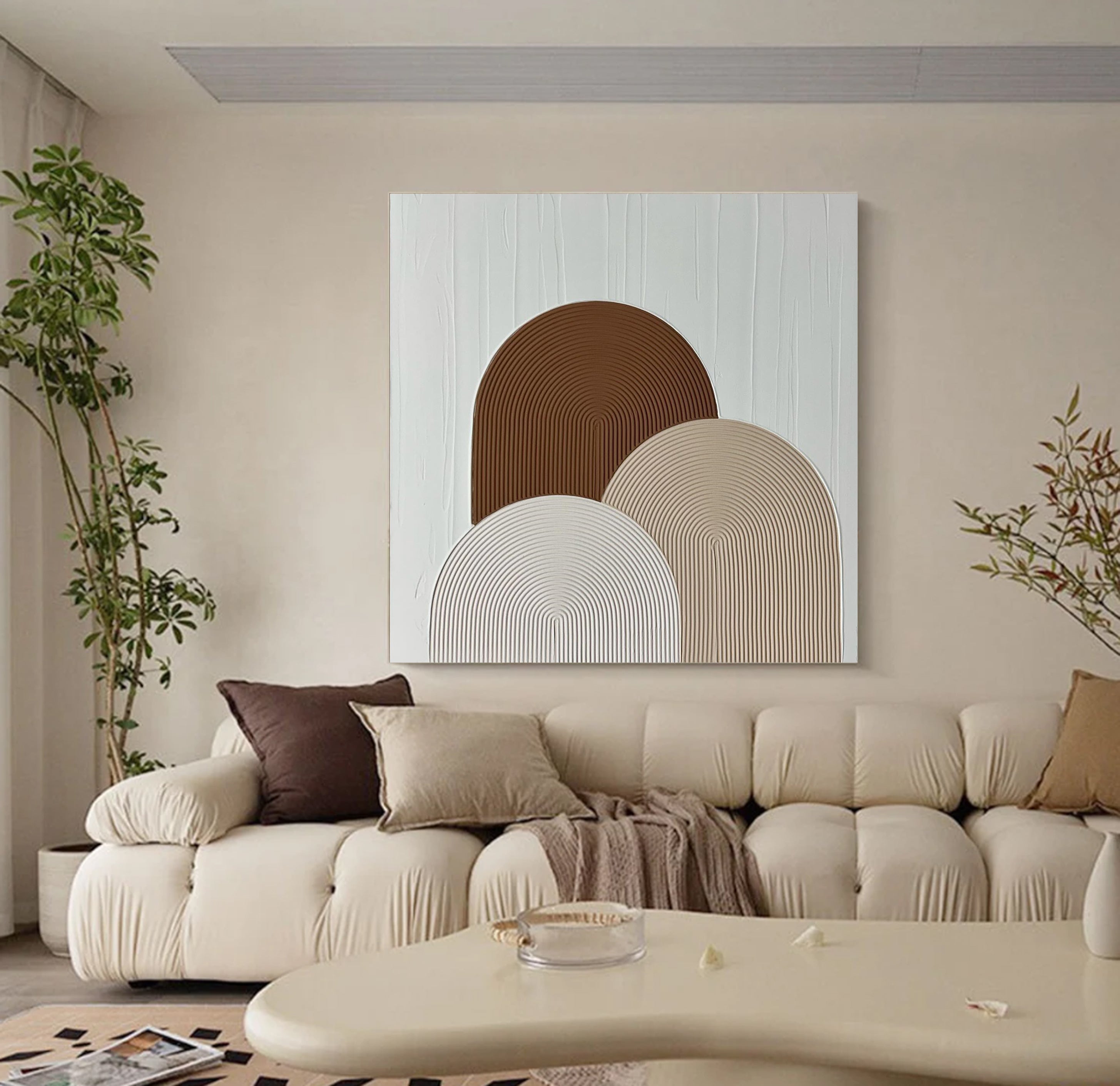 Minimalist Geometric Wall Art Subtle Tones and Bold Shapes #AB003