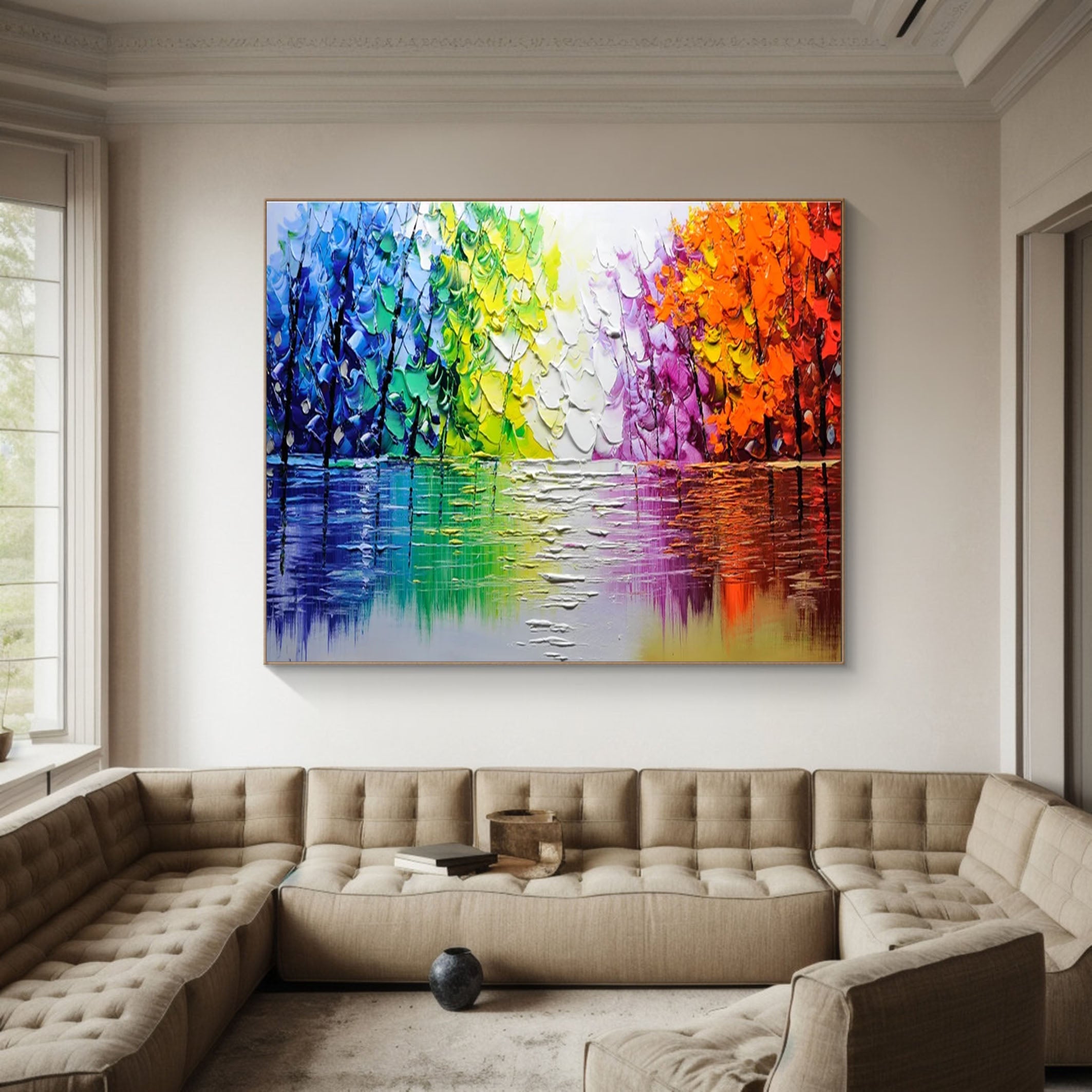 Colorful Abstract Tree Wall Art for Minimalist Homes #TP046