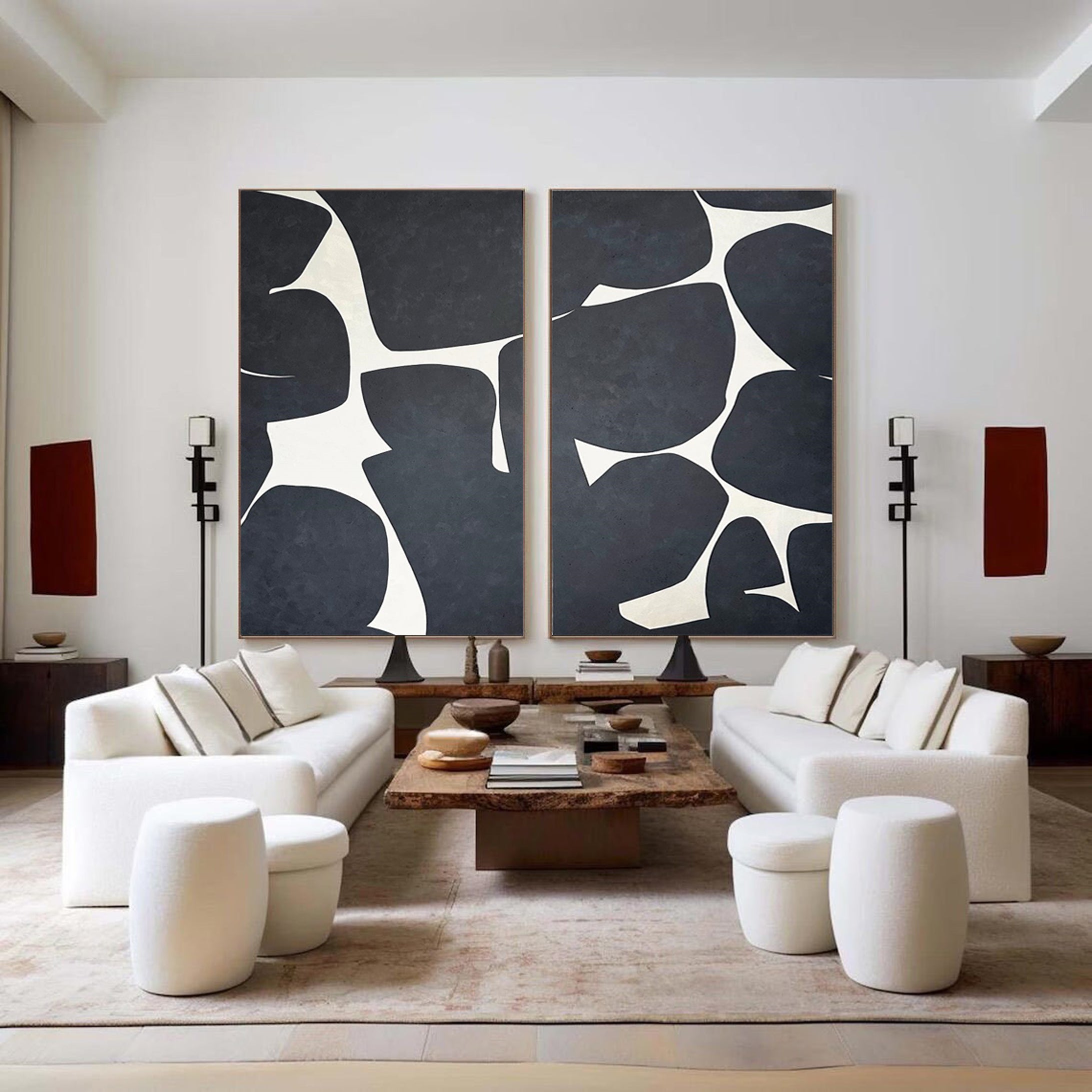 Minimalist Black and White Wall Art Set For Home #MMS003