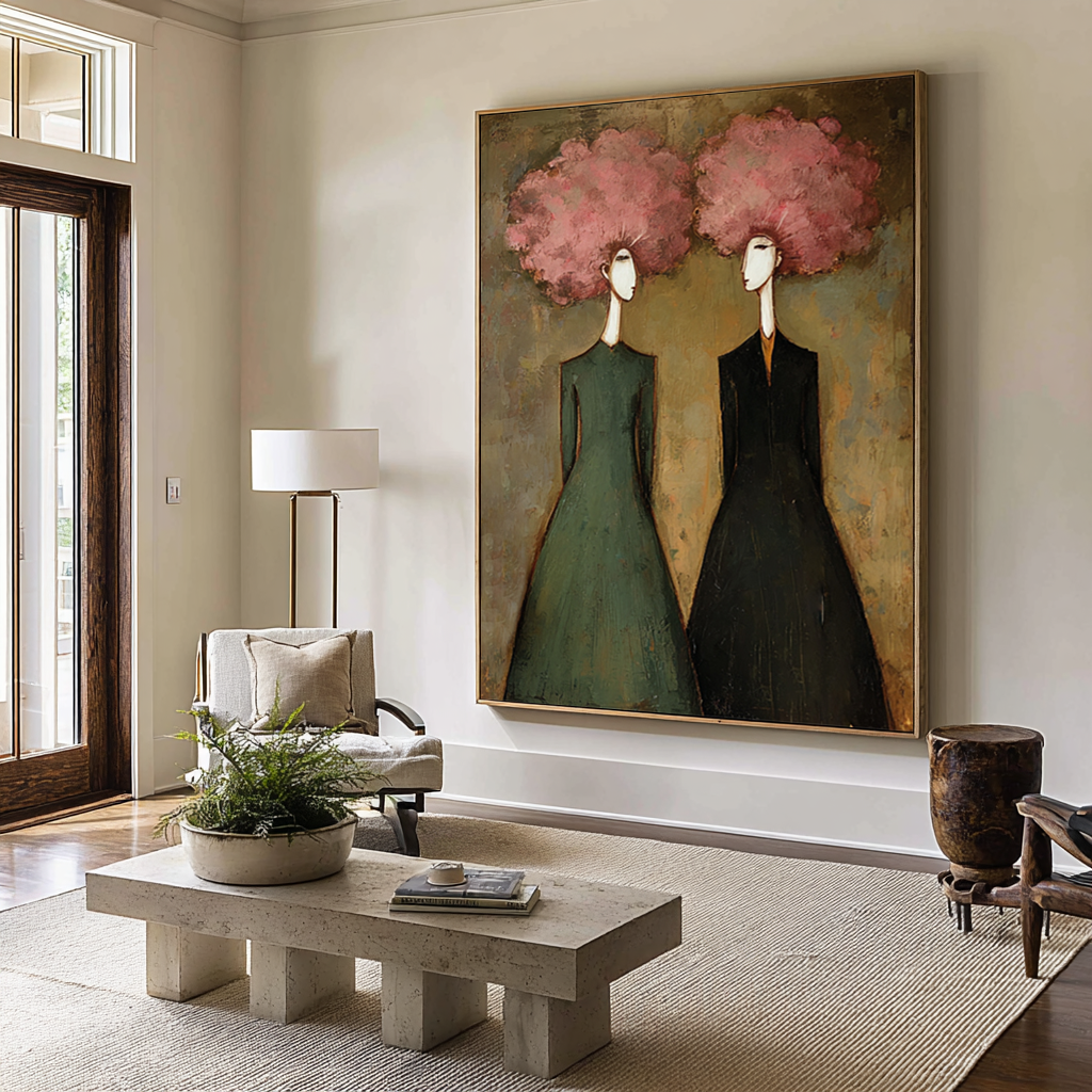 Contemporary Figurative Oil Painting on Canvas - Statement Wall Art | KelorArt