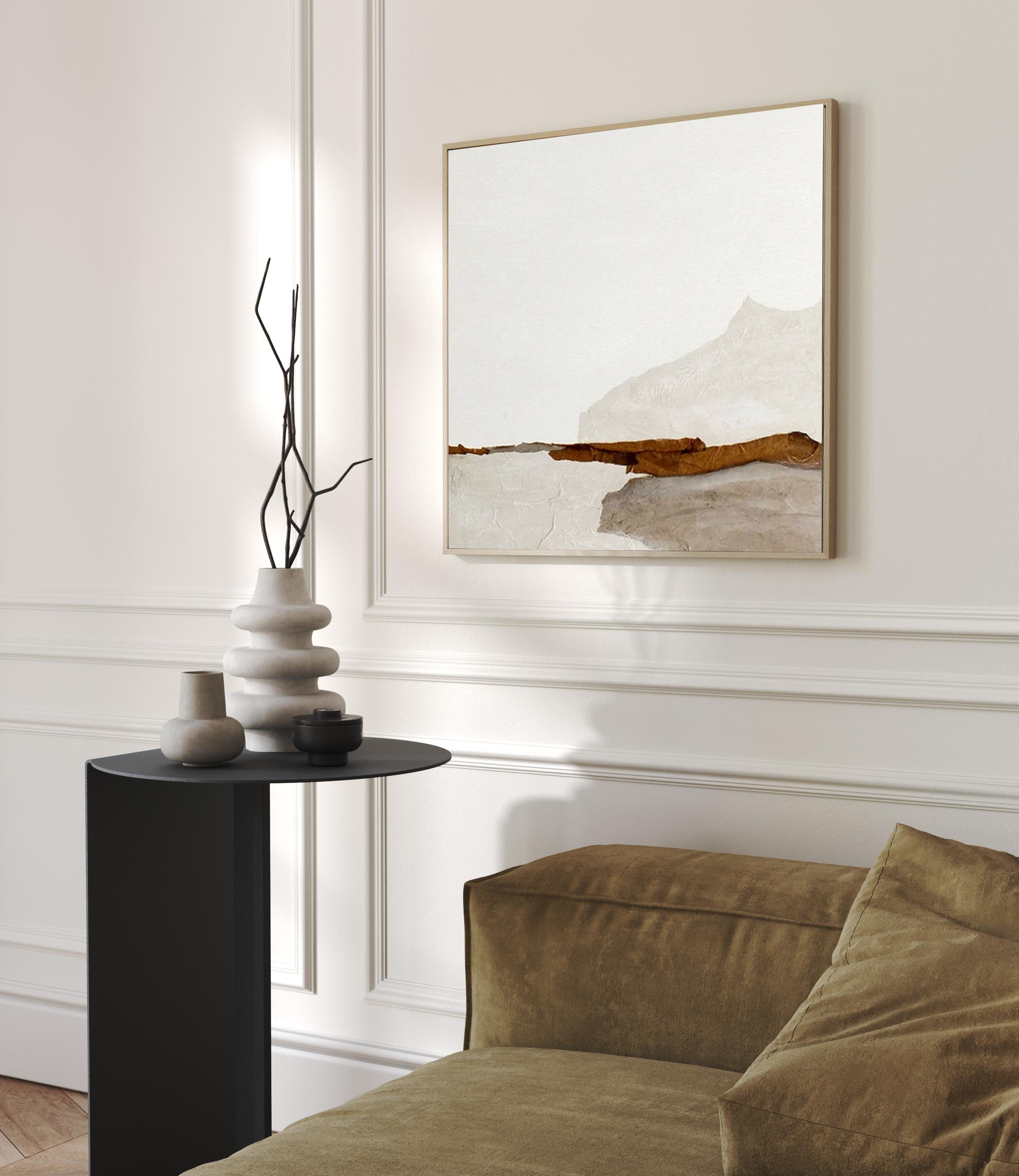 Minimalist Landscape-Inspired Abstract Art for Bedroom #AB038