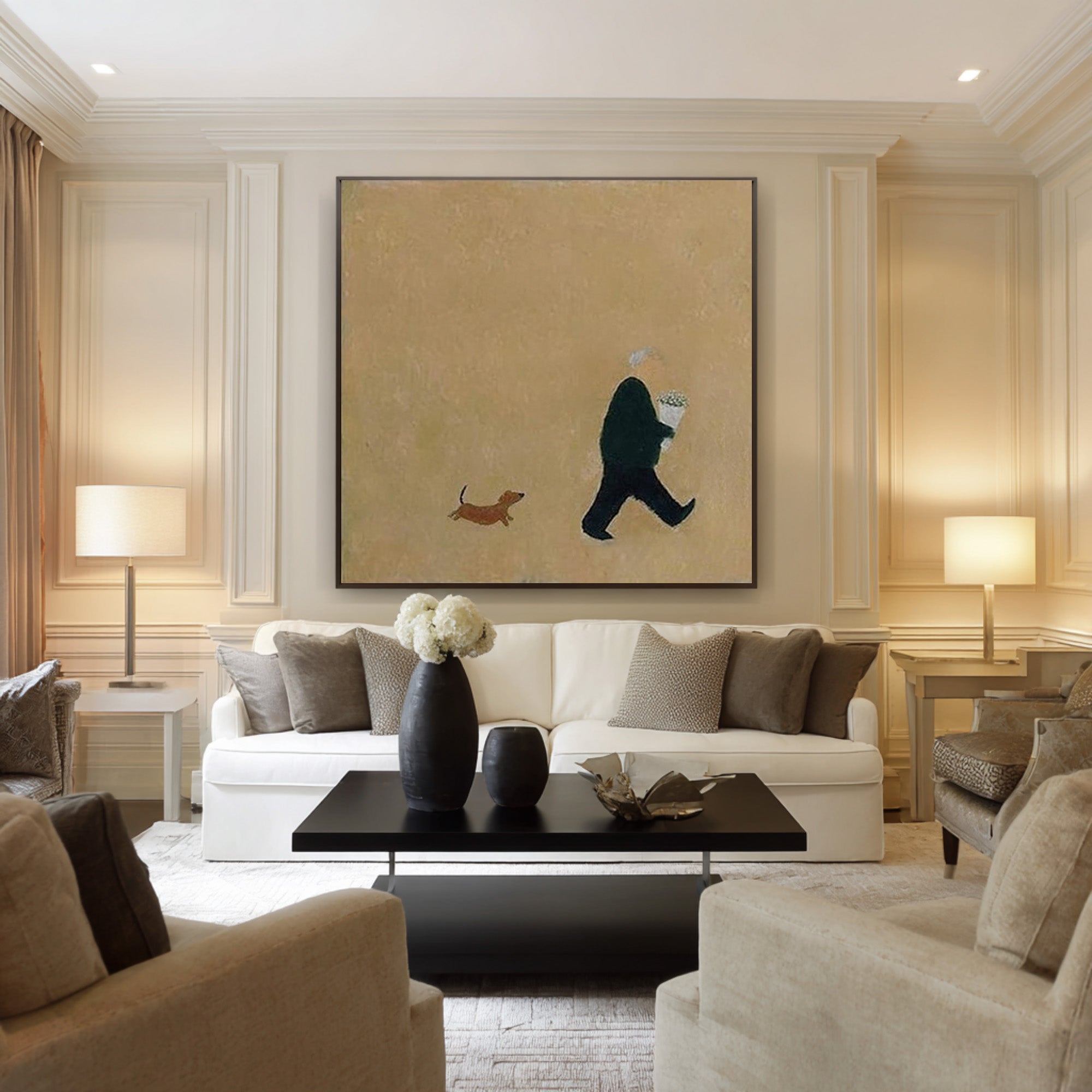 Warm Tone Large Abstract Art | KelorArt #CZ 023