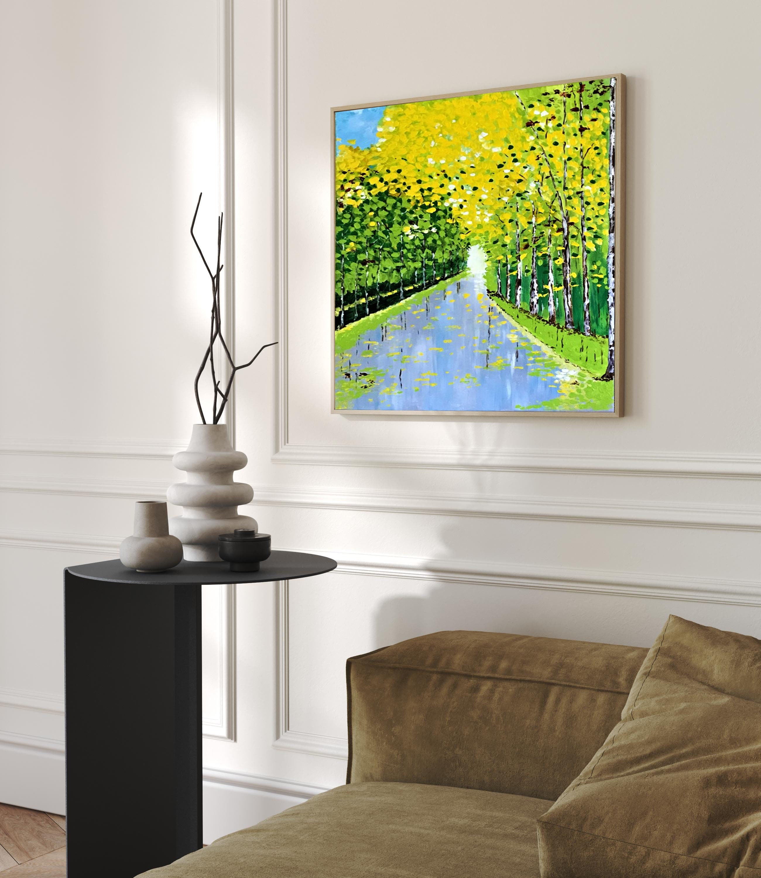 Tranquil Forest Path Wall Art for Elegant Living Rooms #TP049