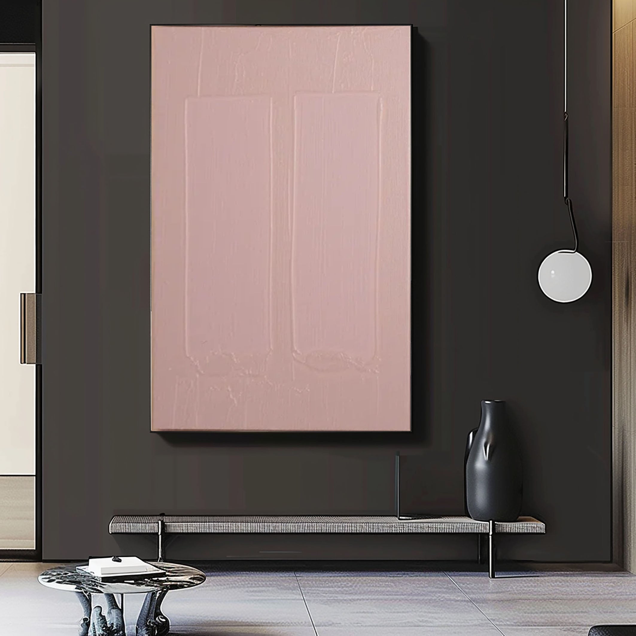 Minimalist Pink Wall Art