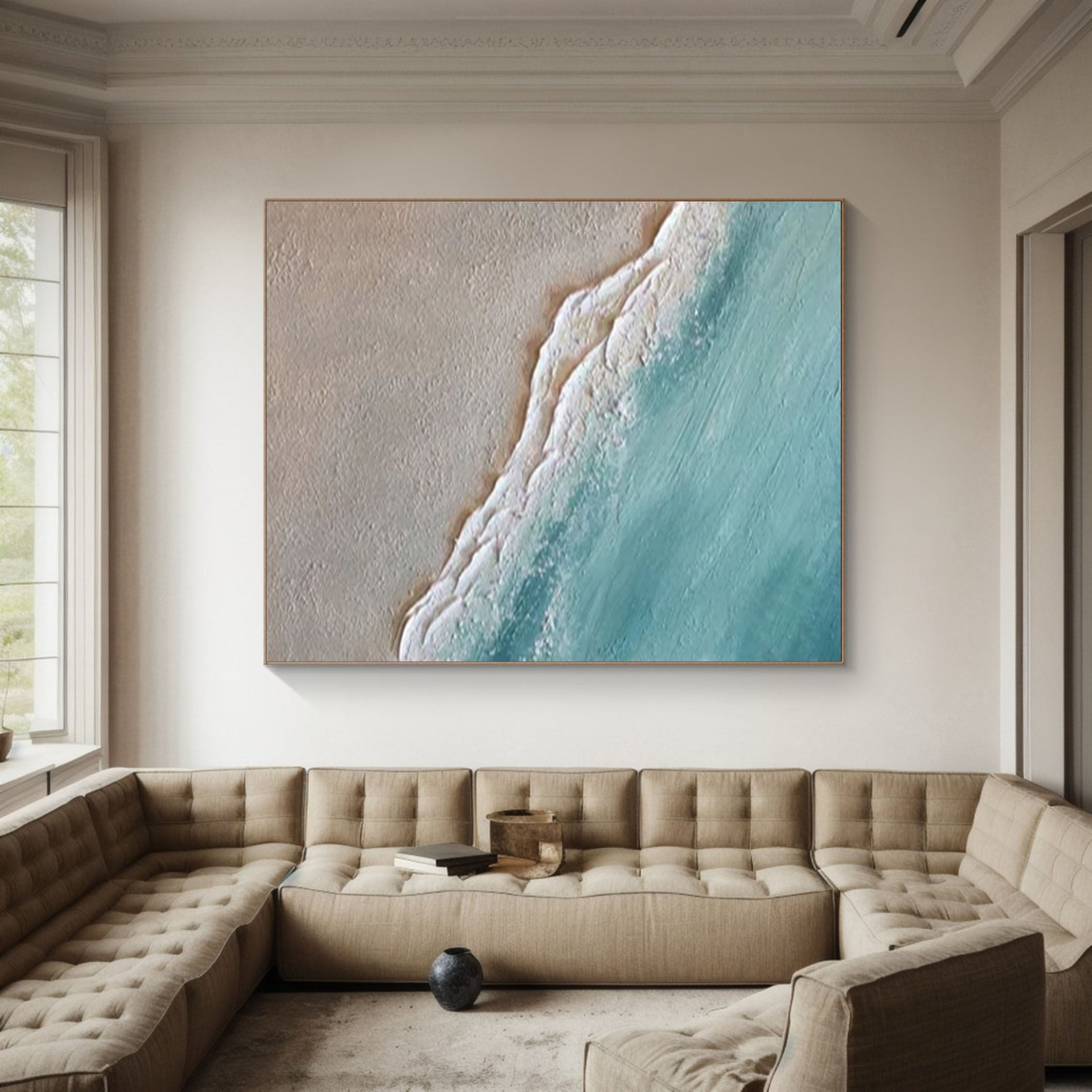 Tranquil Coastal Landscape Art for Contemporary Decor #OP053