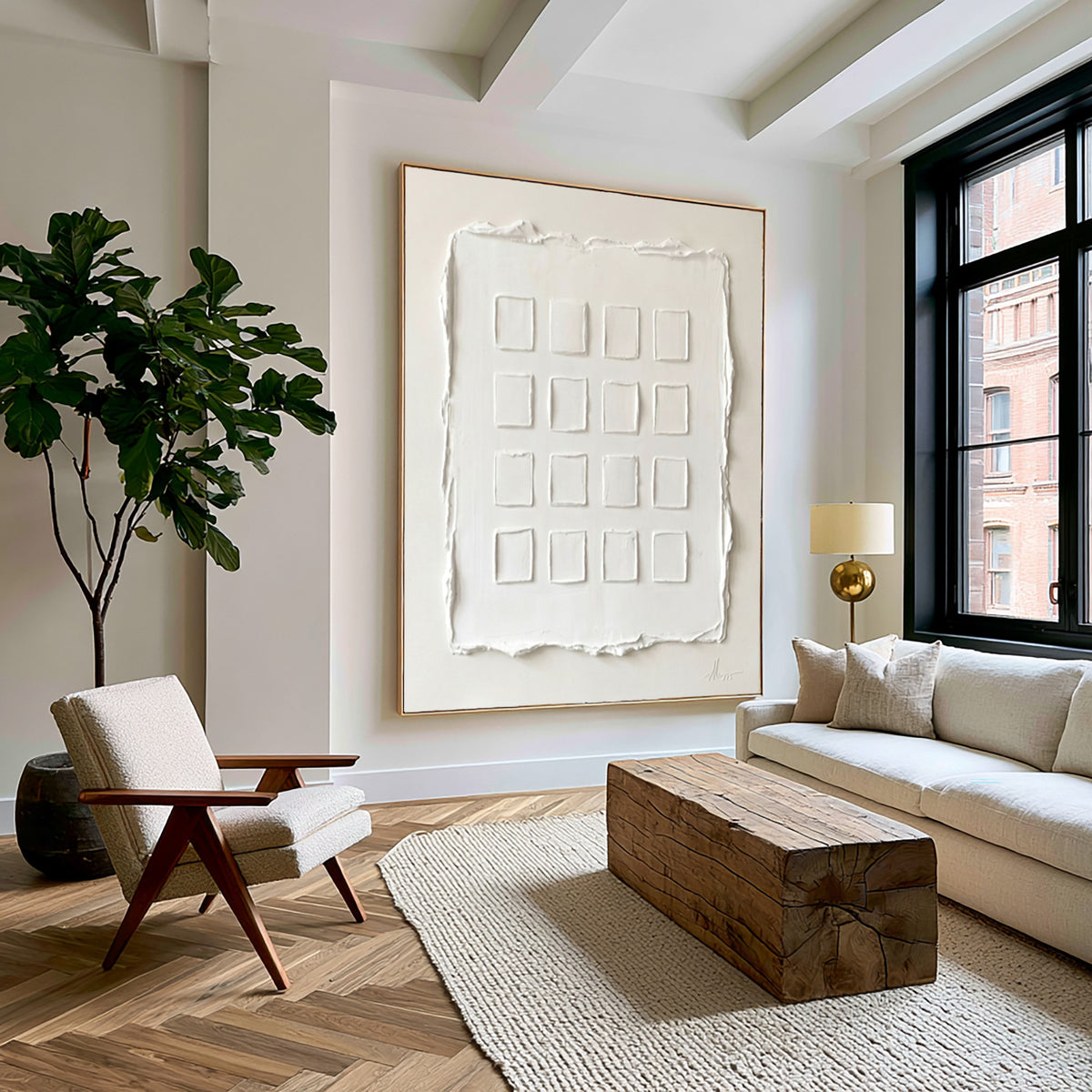 The Language Of White Large Abstract Wall Art Textured Relief Minimalist Contemporary Luxury Interior Artwork