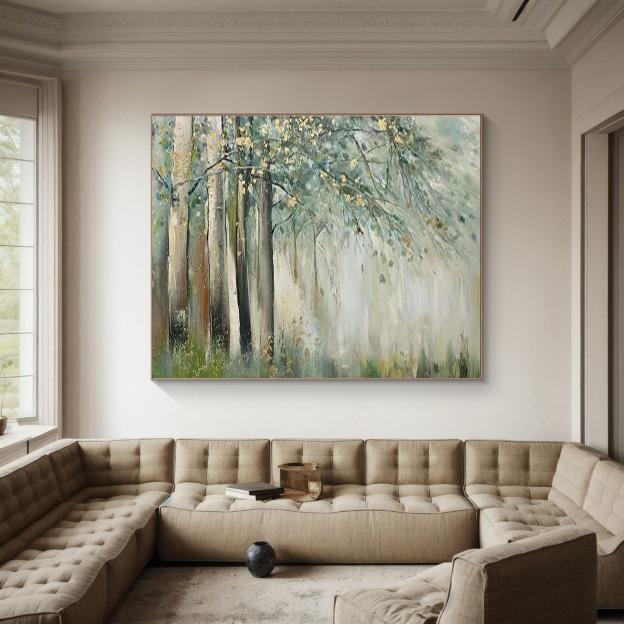 Lush Forest Landscape Wall Art for Modern Interiors #TP053