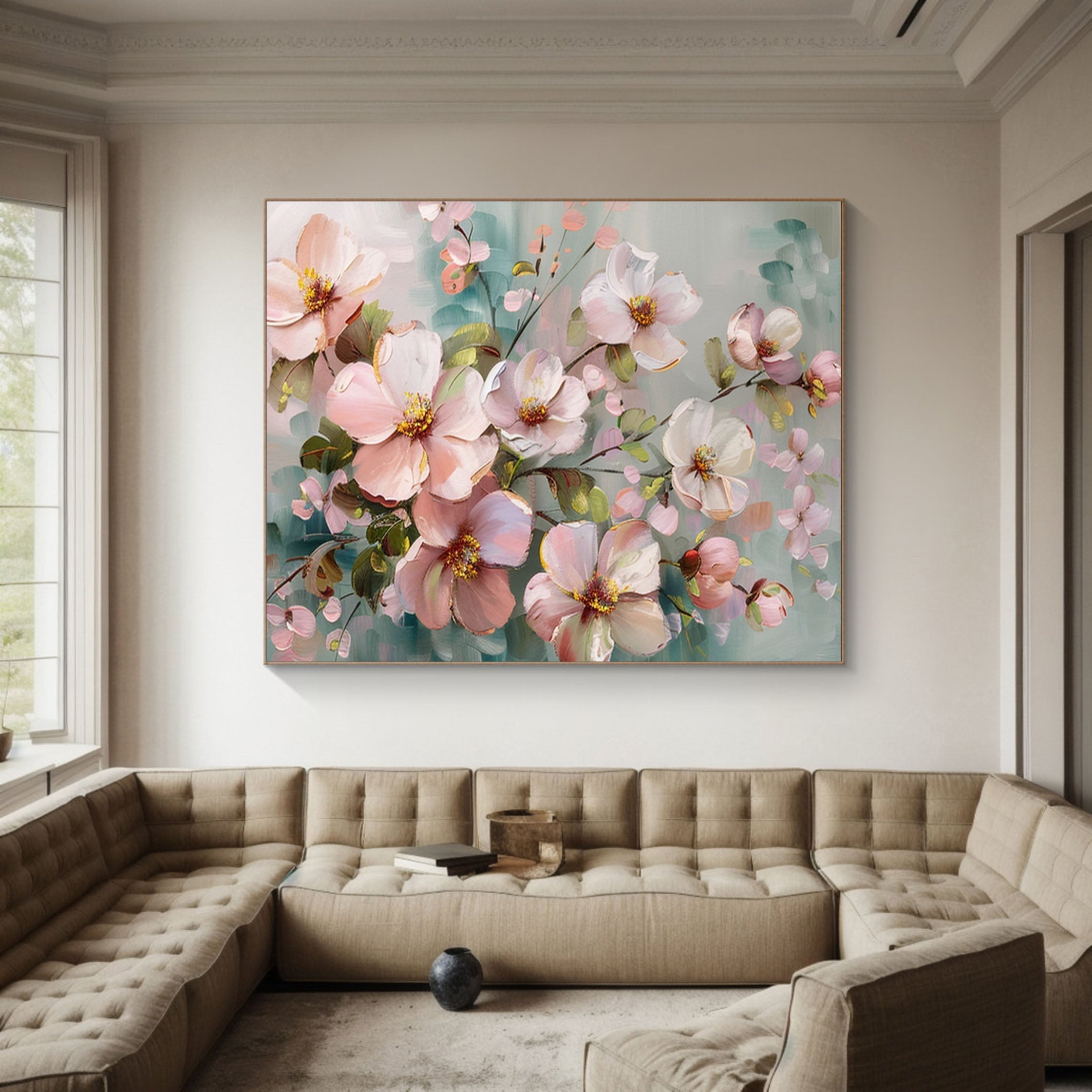 Elegant Floral Wall Art for Modern Living Rooms #FB013