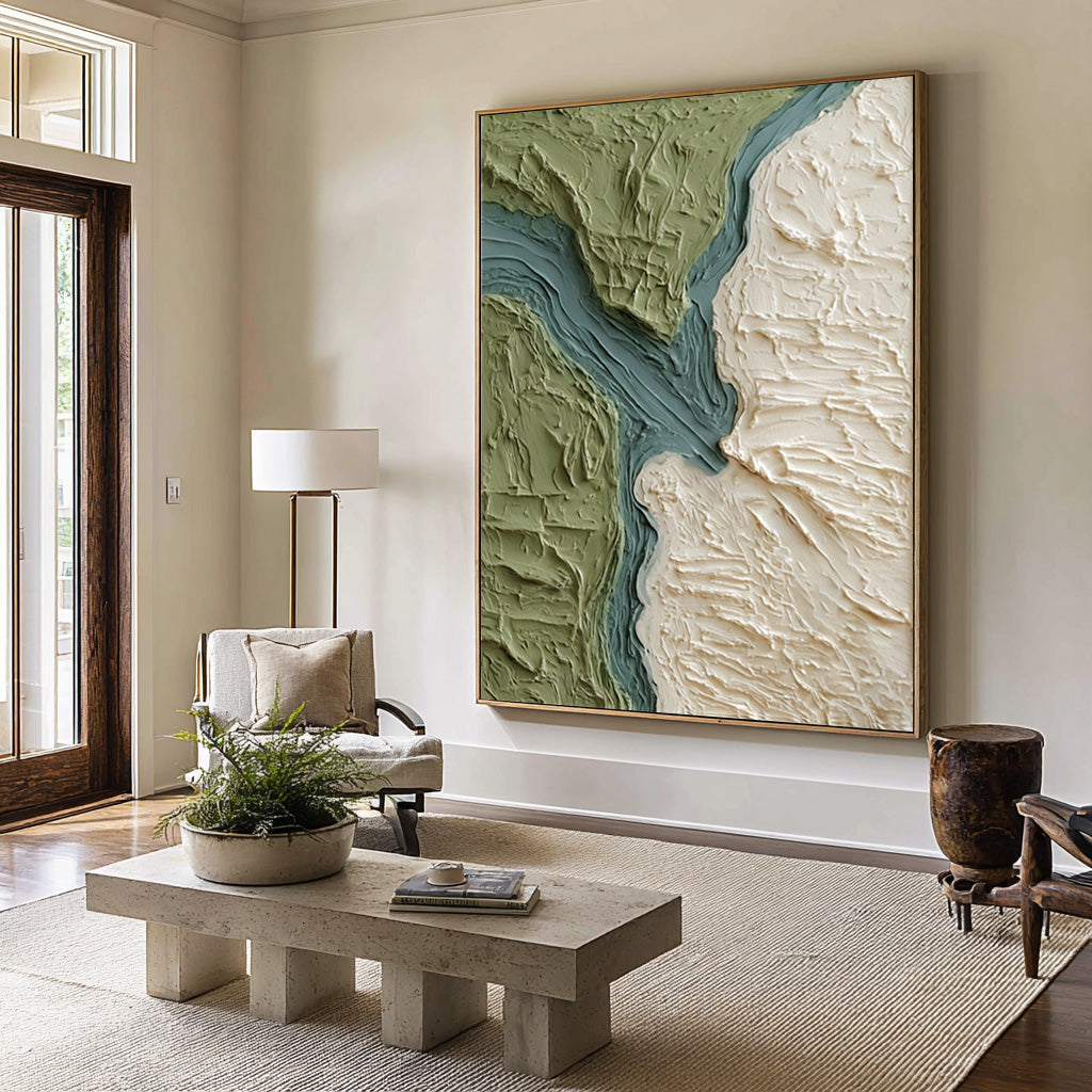 Ridge Line Large Green Relief | KelorArt #CZ 024