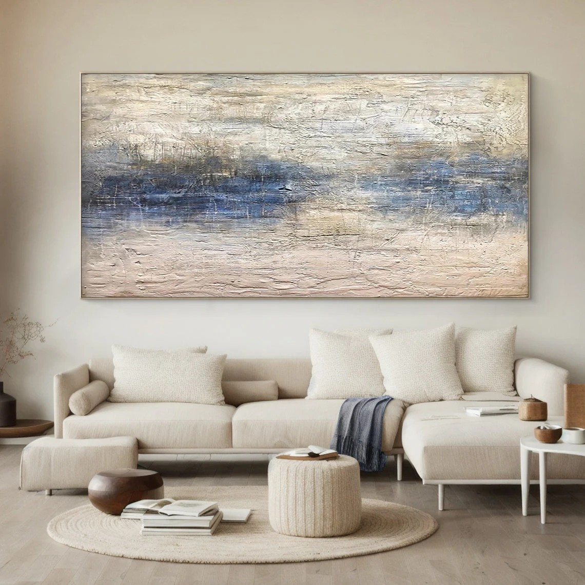 Textured Serene Landscape Modern Minimalist Wall Art #MM217