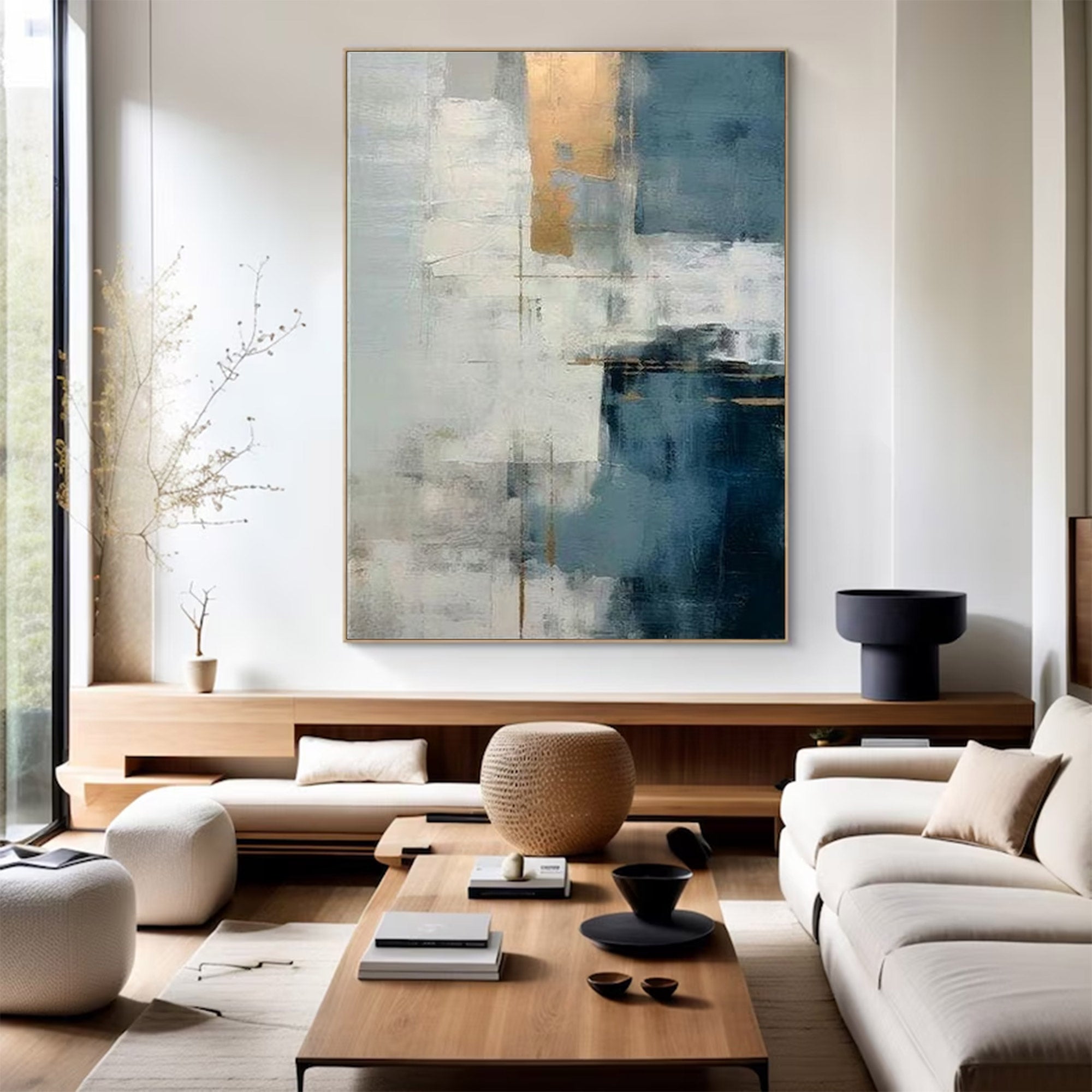 Large Modern Abstract Gold Art | KelorArt #AG 132