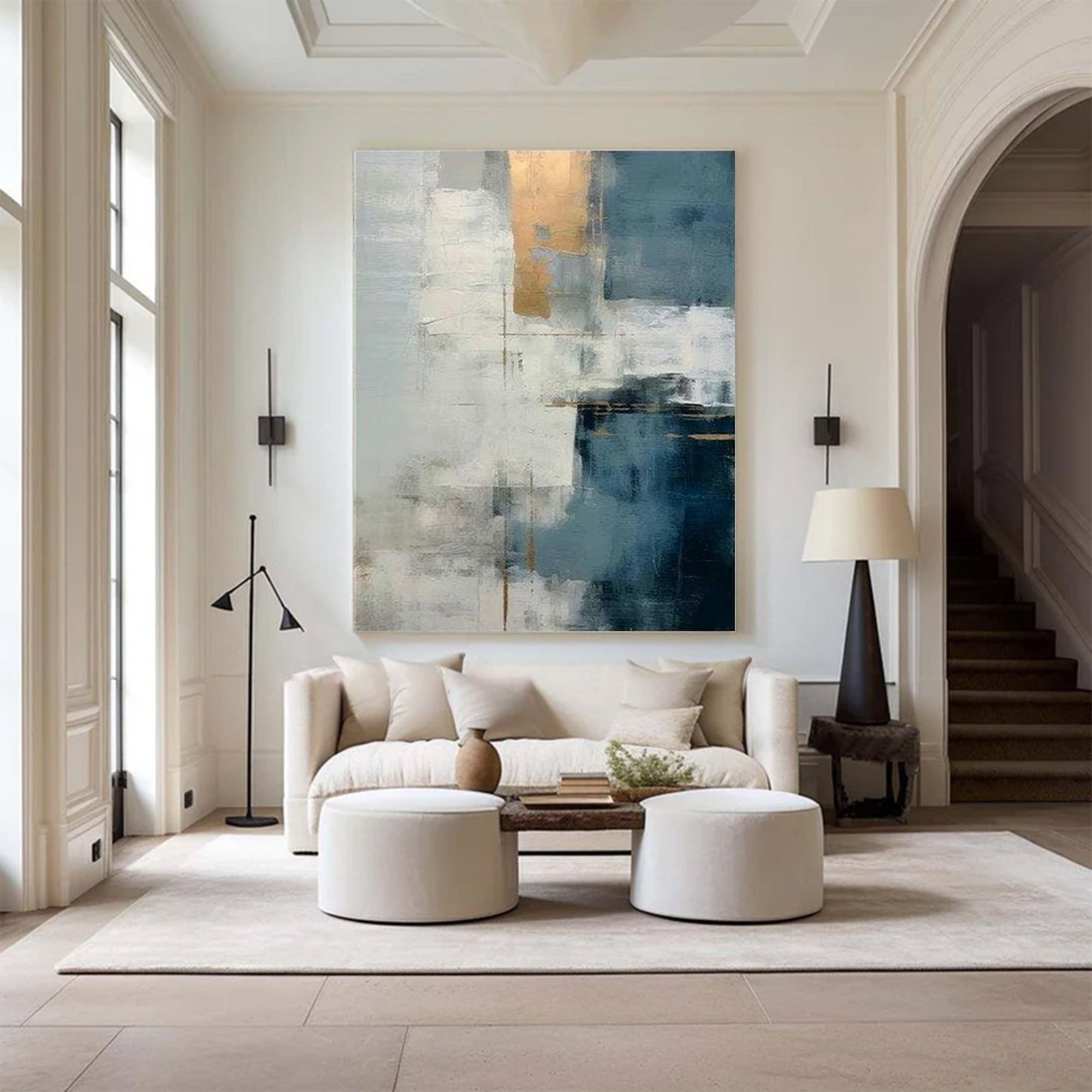 Large Modern Abstract Gold Art | KelorArt #AG 132