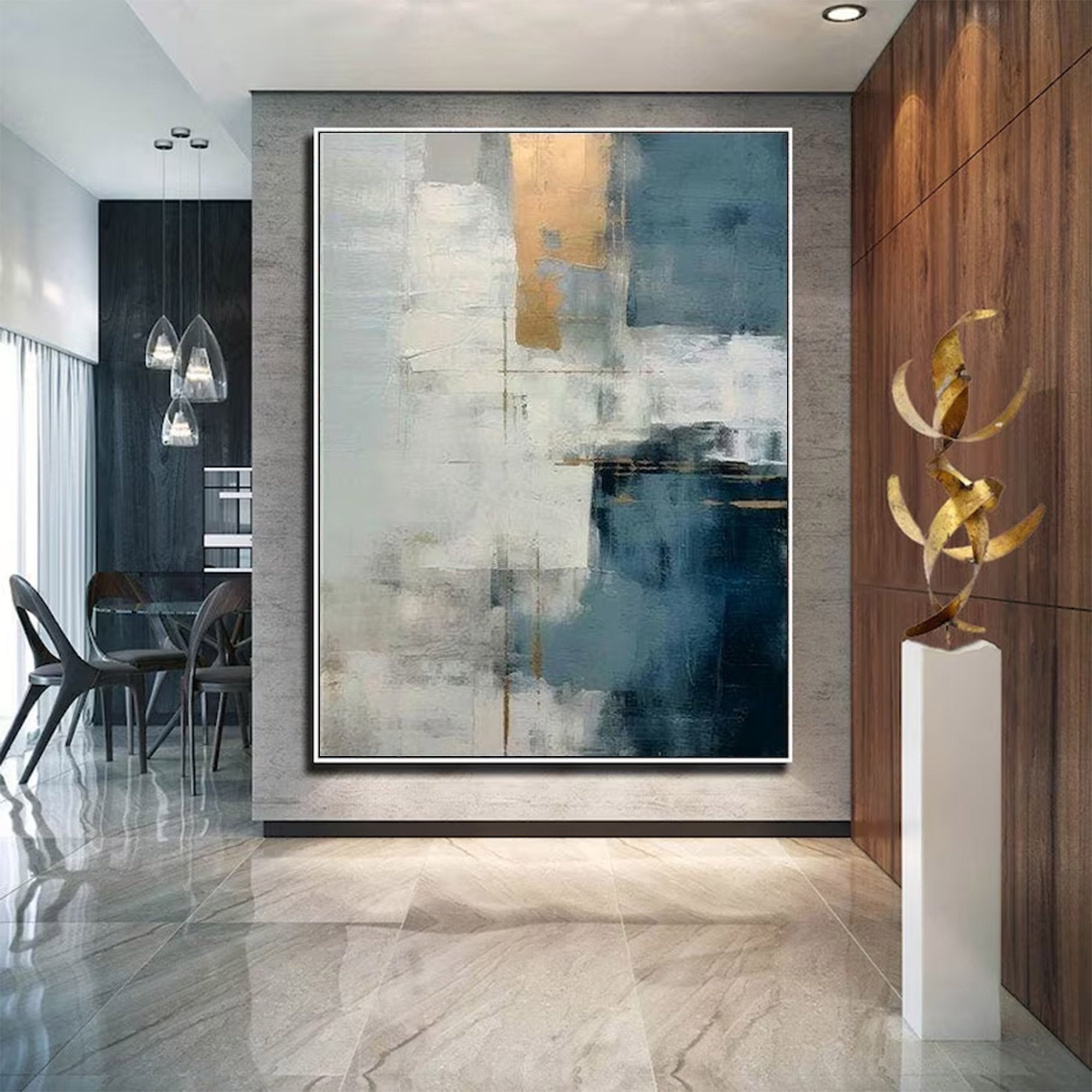 Large Modern Abstract Gold Art | KelorArt #AG 132