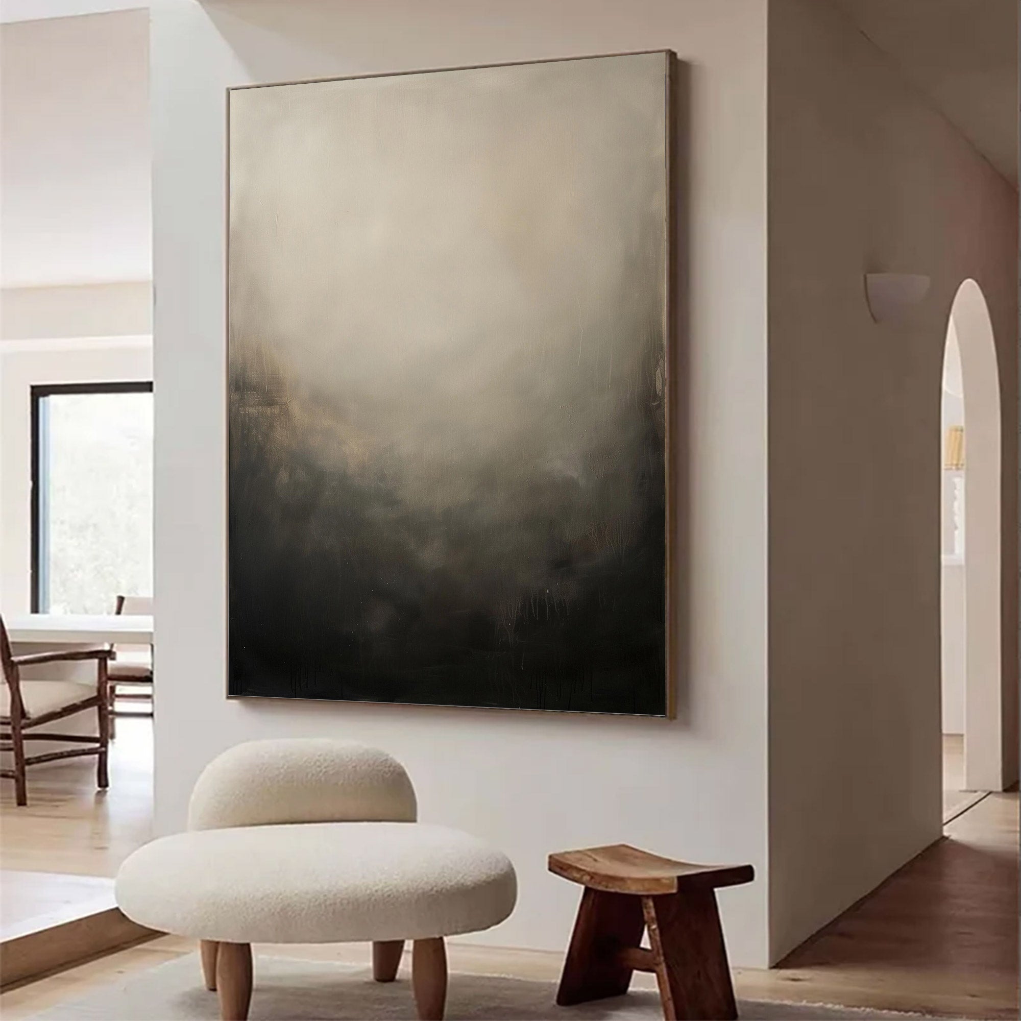 Large Abstract Painting Dark to Light | KelorArt #AG 125