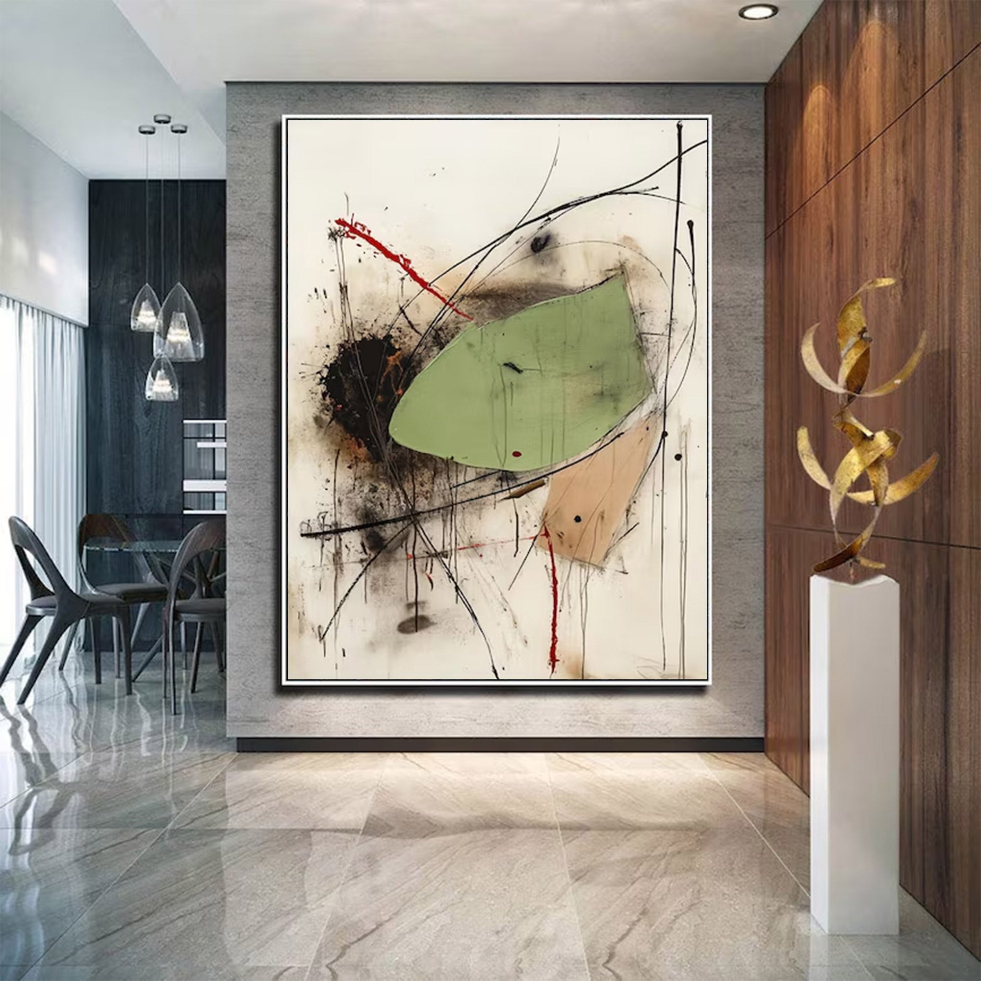 Large Modern Abstract Canvas | KelorArt #AG 127