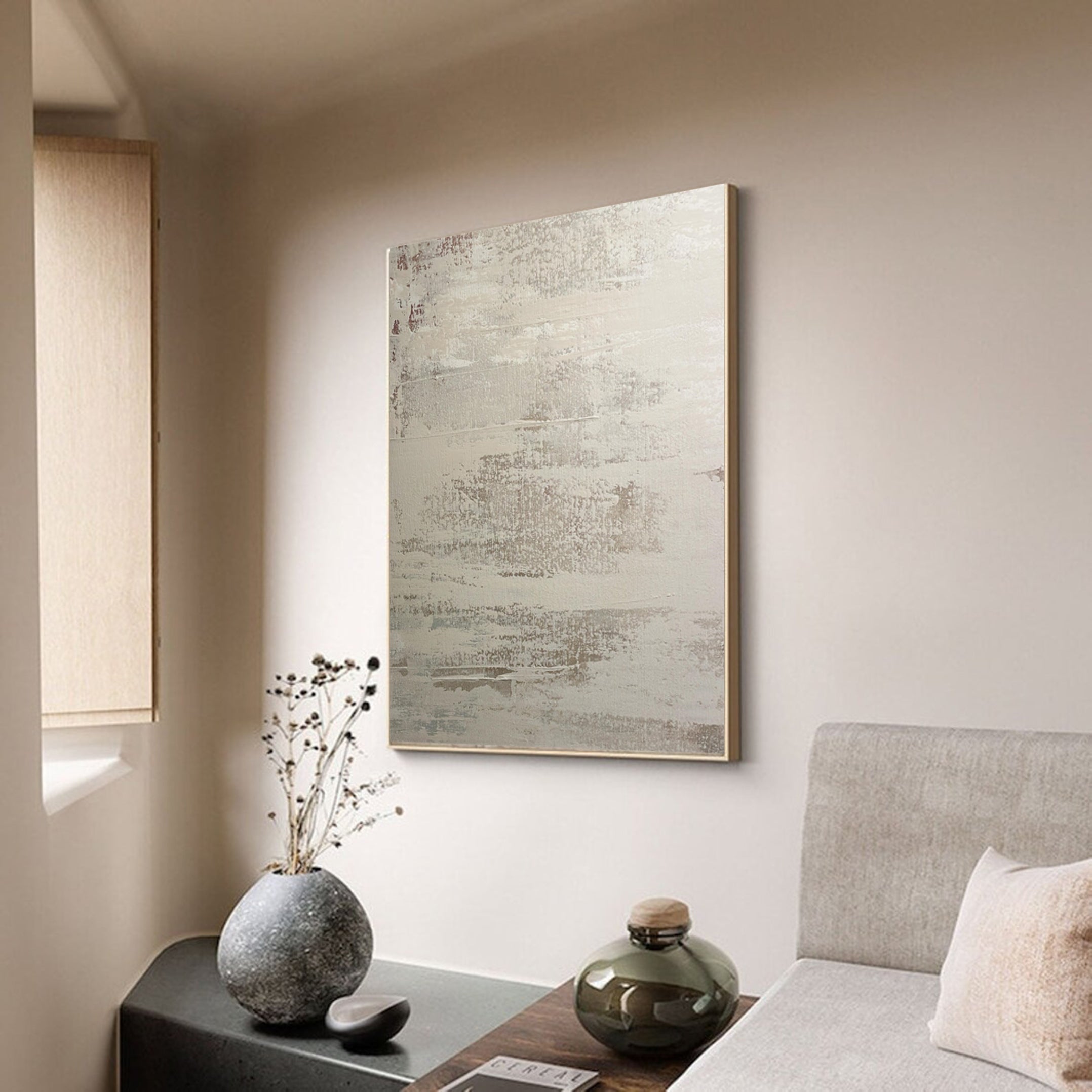 Contemporary Worn Canvas Art Ideal for Chic Urban Interiors #MM003