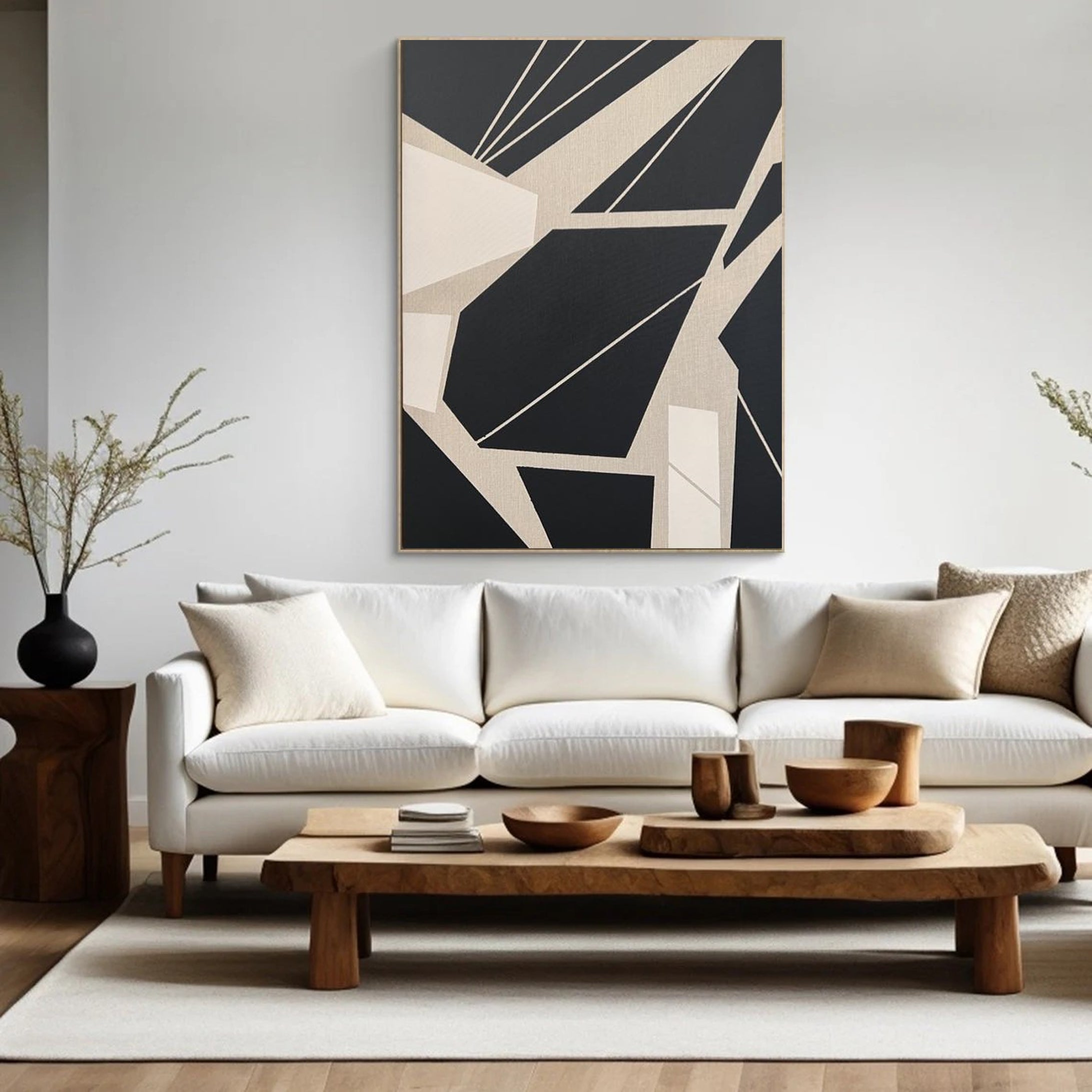 Modern Geometric Wall Art Hand-painted Canvas Art #MM019