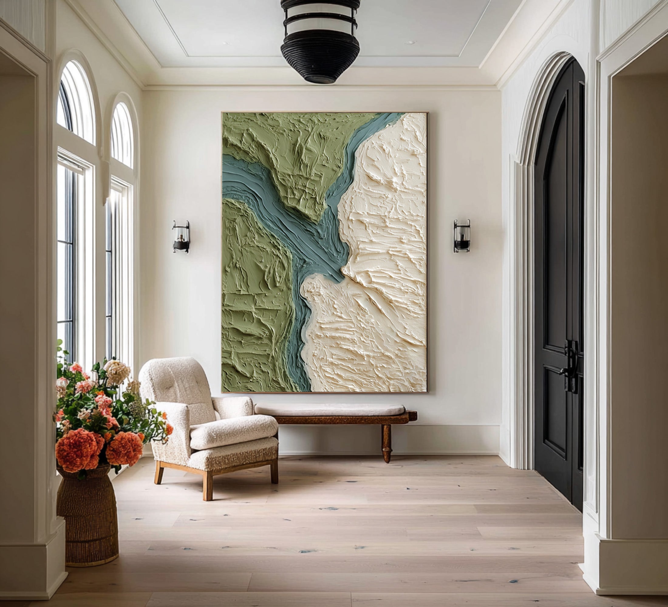 Ridge Line Large Green Relief | KelorArt #CZ 024