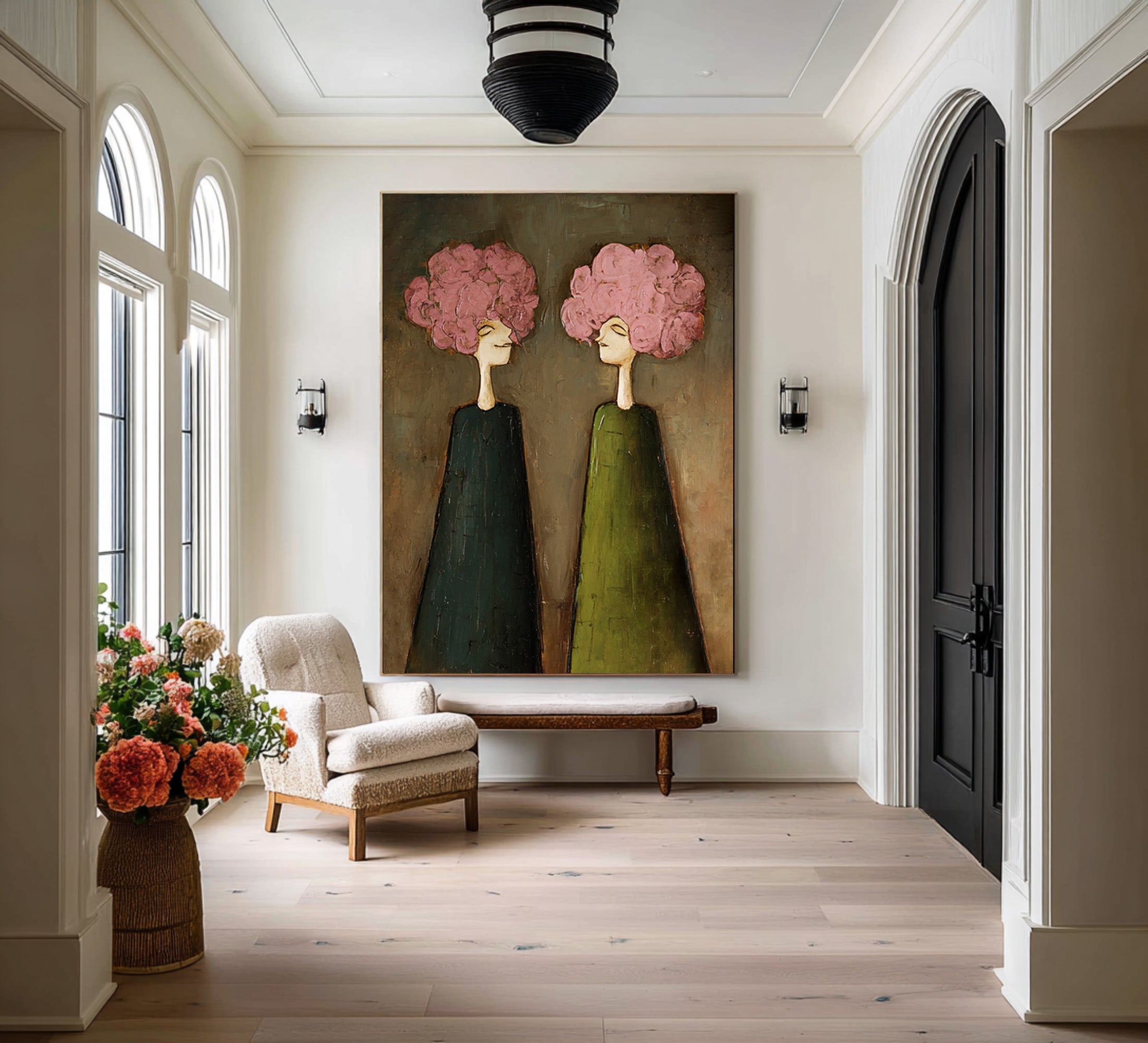 Abstract Portrait Oil Painting - Hand Painted Art | KelorArt