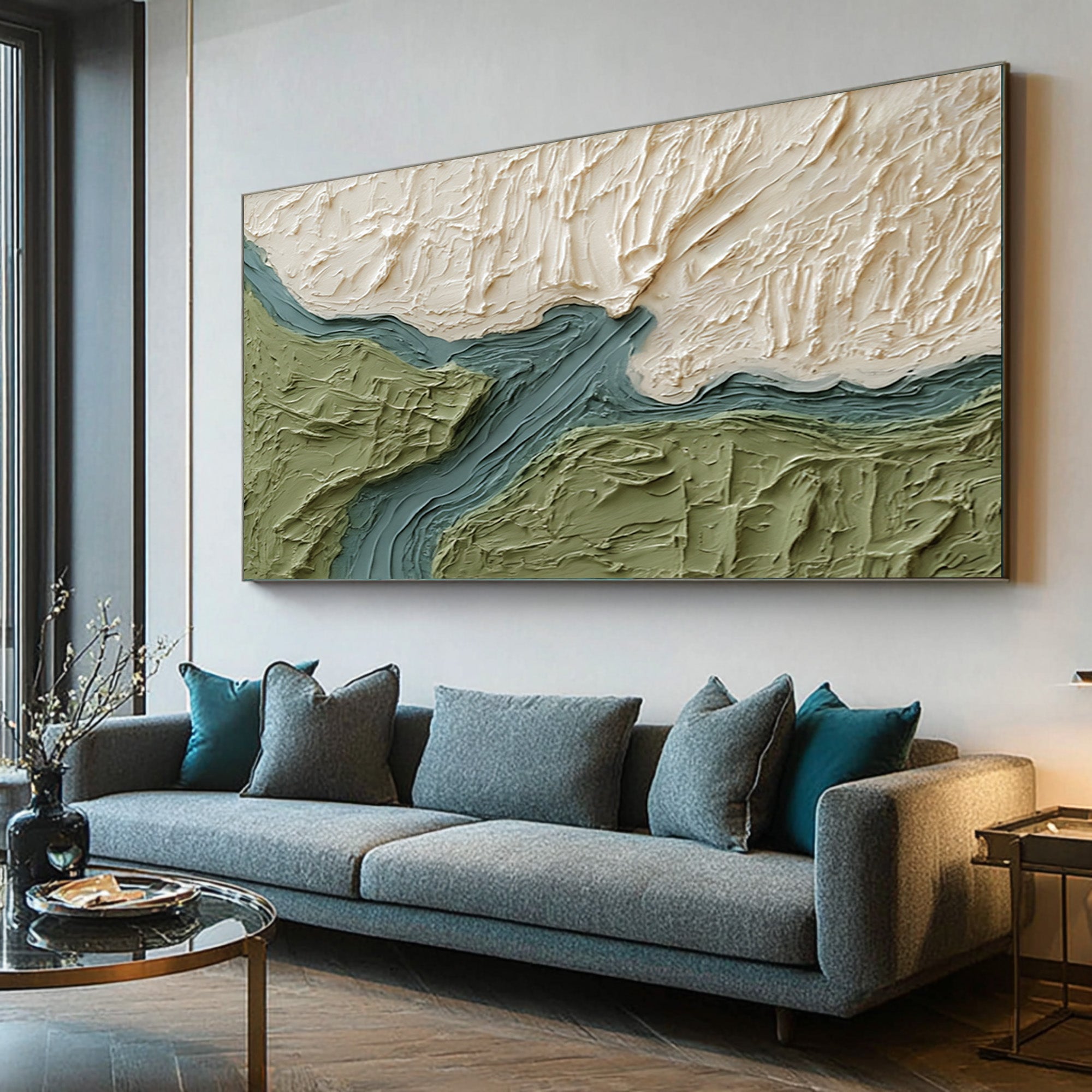 River Flow Large Abstract Art | KelorArt #CZ 019