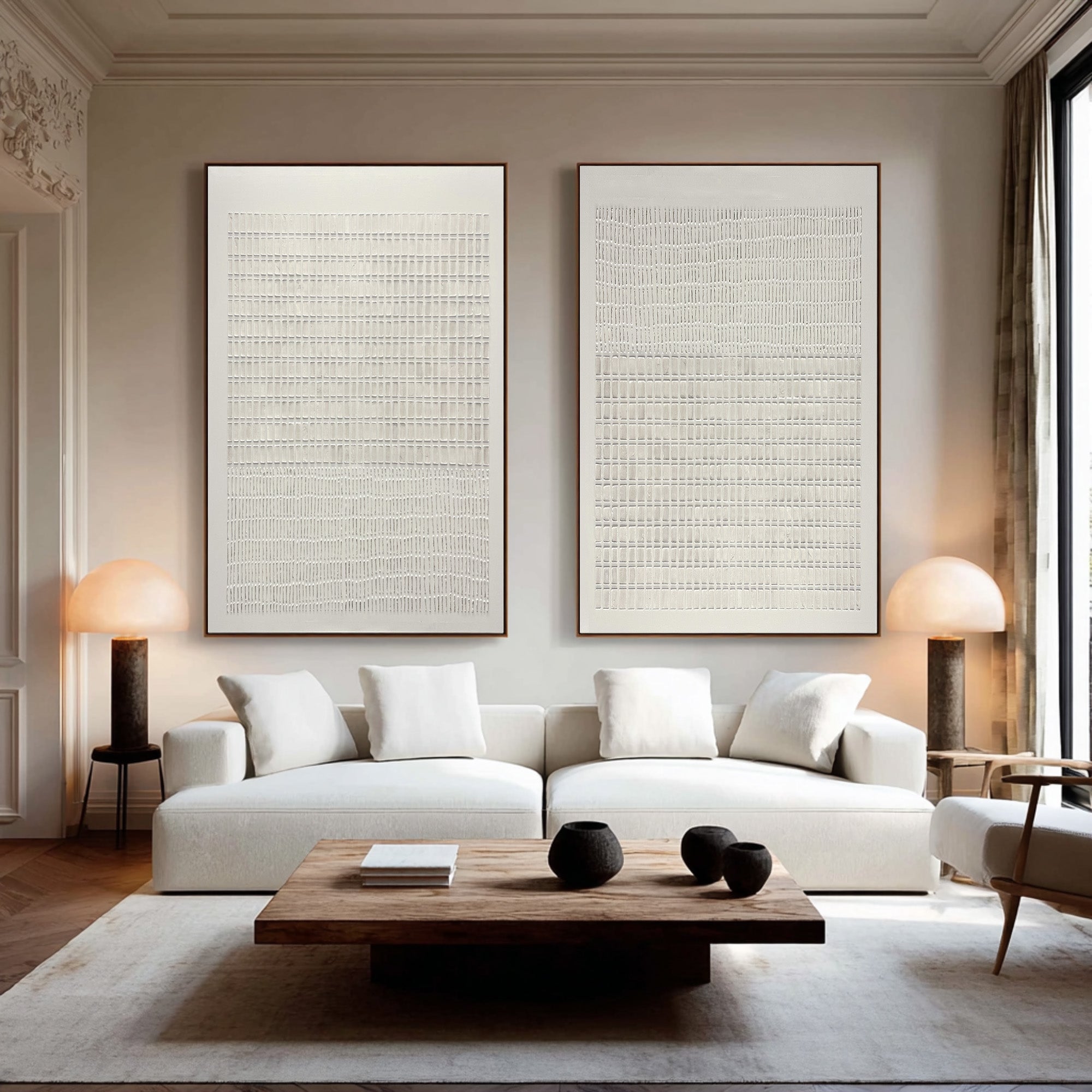 Modern Textured Wall Art Set - Neutral Abstract Decor | KelorArt