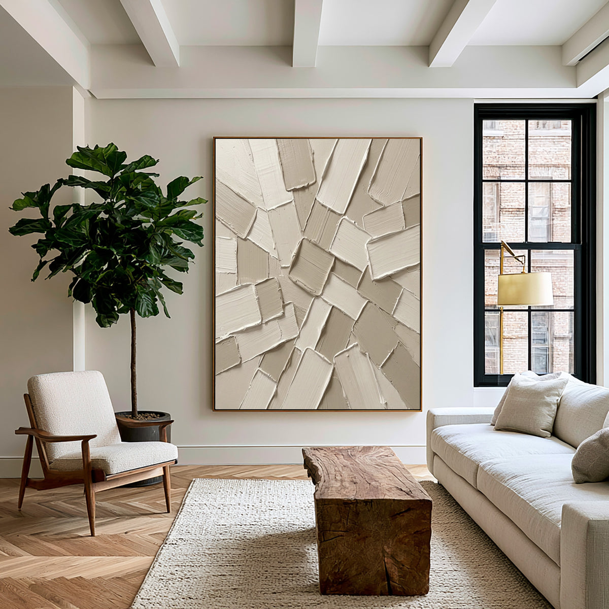 Light Breaking Through Every Layer Large Abstract Textured Wall Art Sculptural Relief Modern Luxury Interior Decor