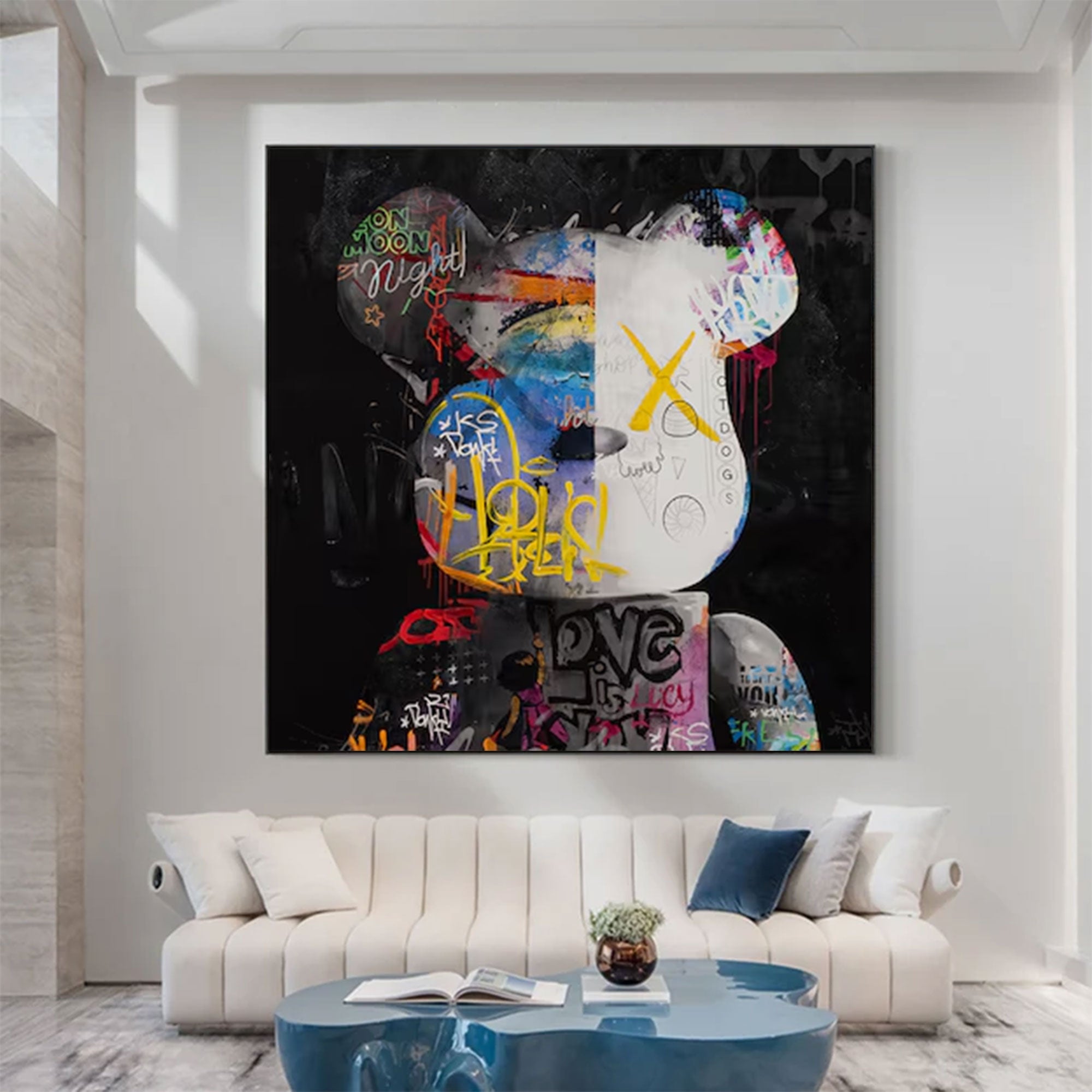Large Textured Bear Painting | KelorArt #AG 160