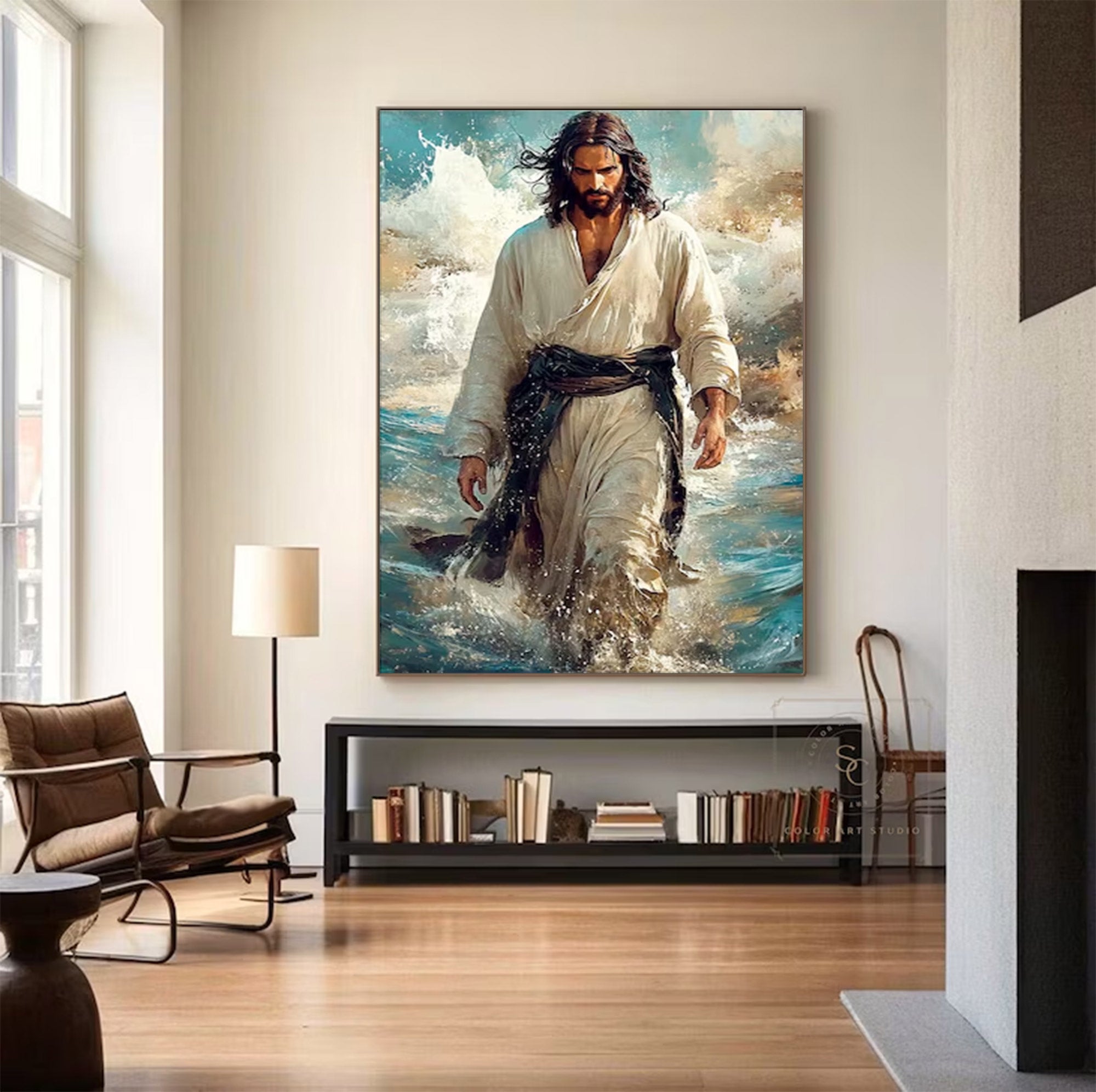 Large Figurative Waves Canvas | KelorArt #AG 133