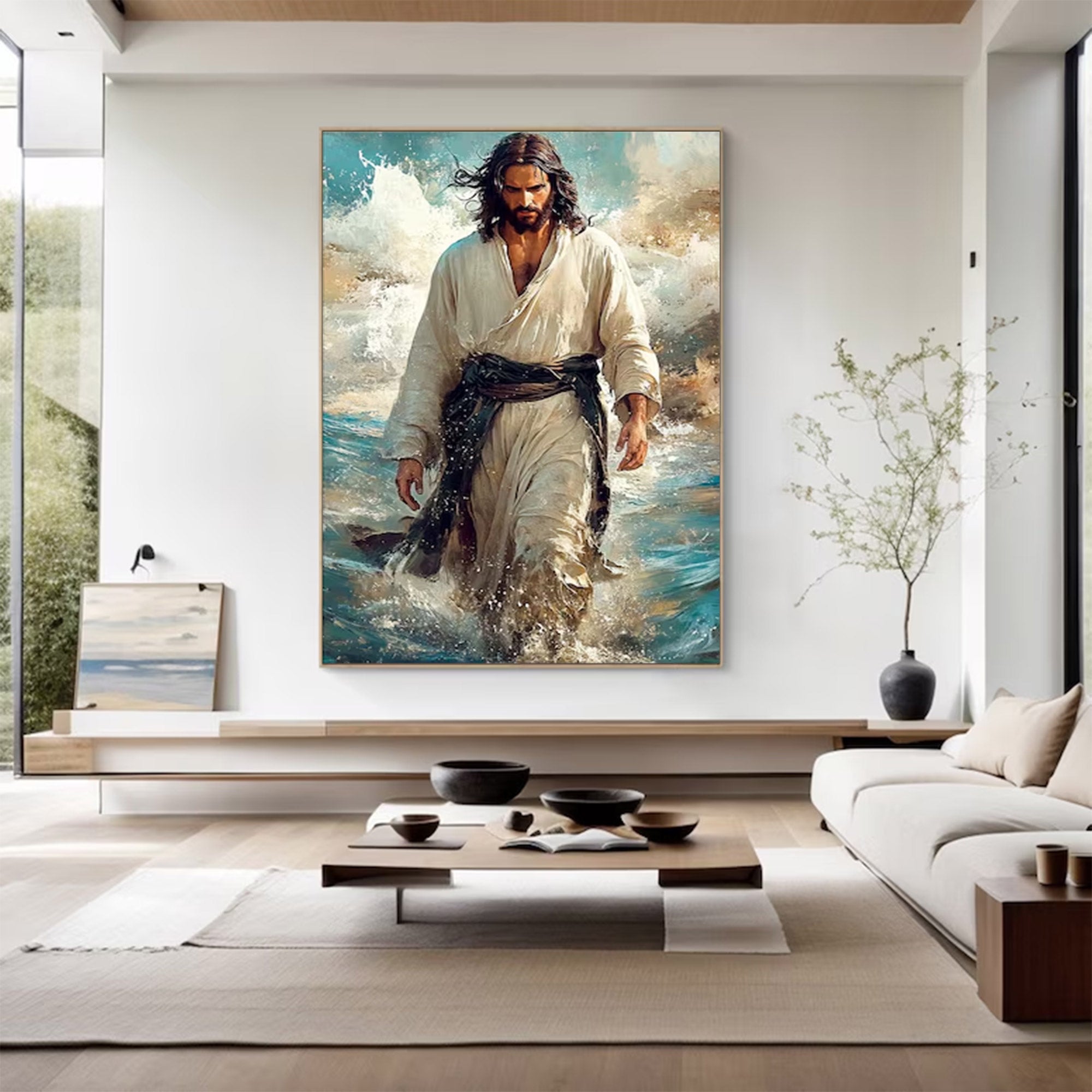 Large Figurative Waves Canvas | KelorArt #AG 133